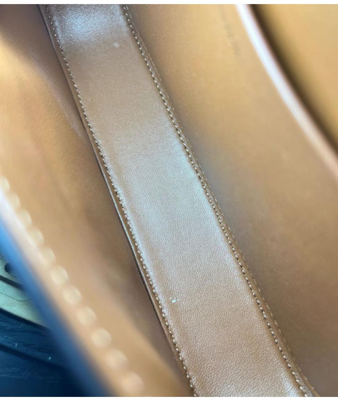 CELINE Коричневая кожаная сумка через плечо, фото 7