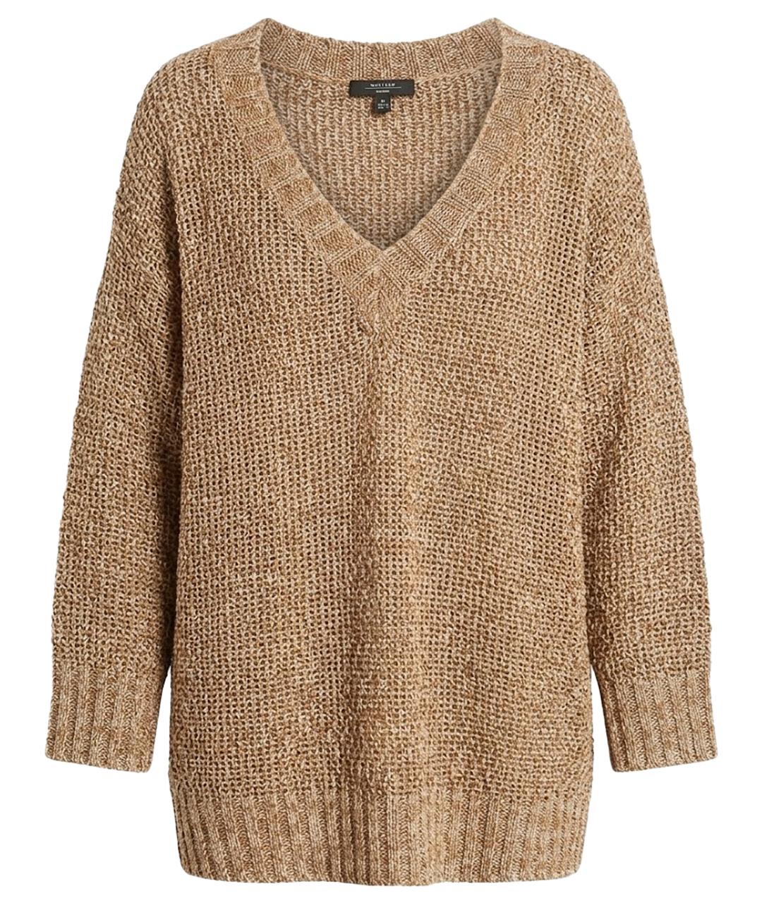 WEEKEND MAX MARA Коричневый льняной джемпер / свитер, фото 1