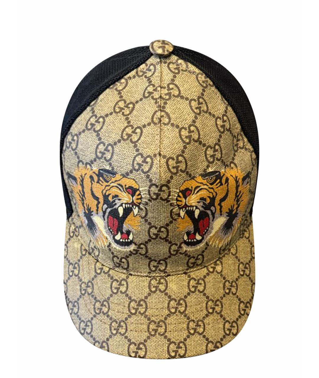 GUCCI Бежевая хлопковая кепка/бейсболка, фото 1