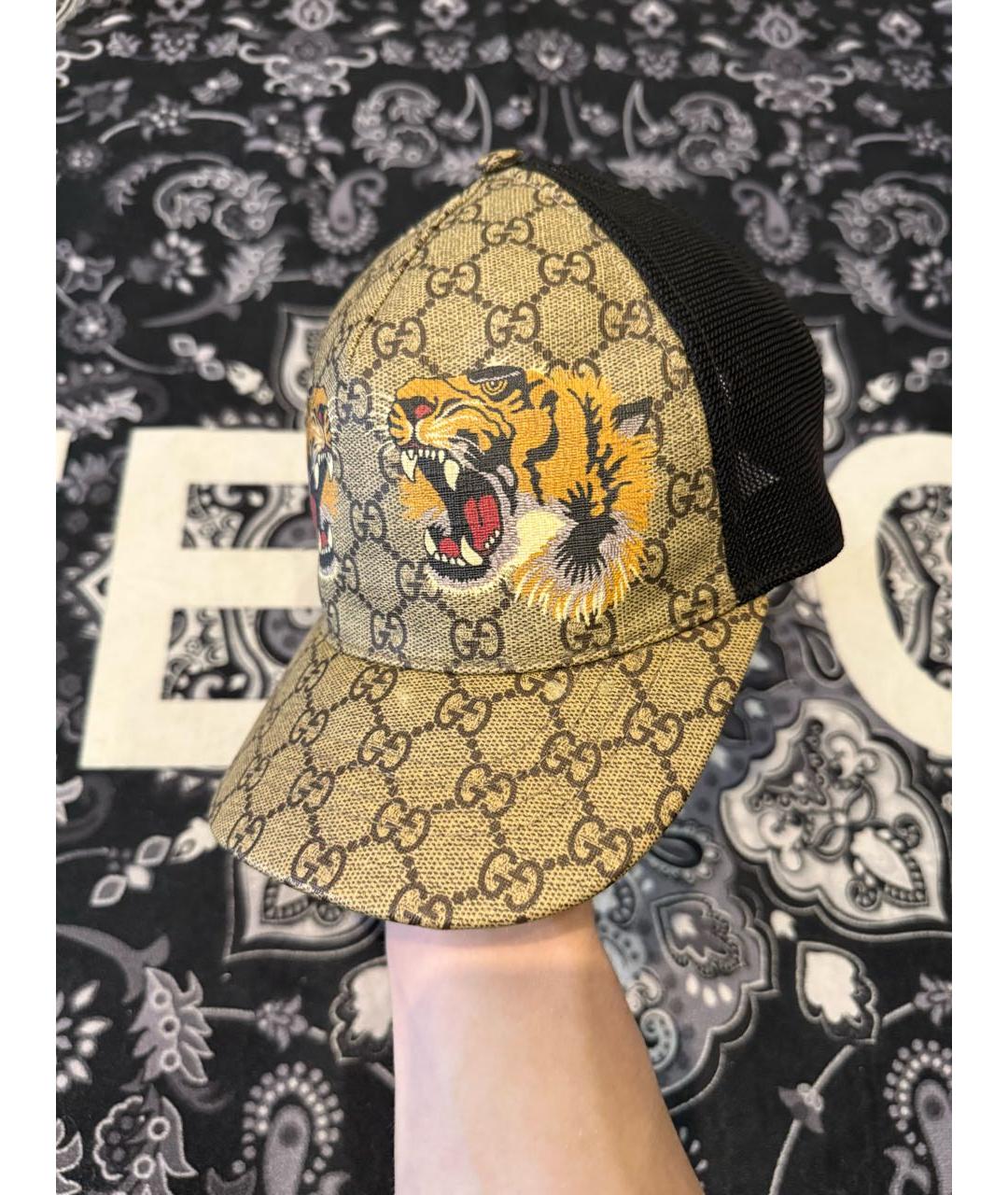 GUCCI Бежевая хлопковая кепка/бейсболка, фото 2