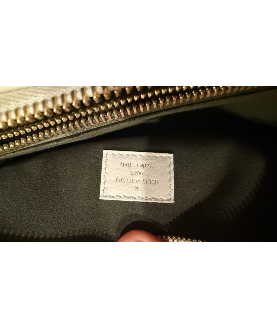 LOUIS VUITTON Белая кожаная сумка через плечо, фото 4