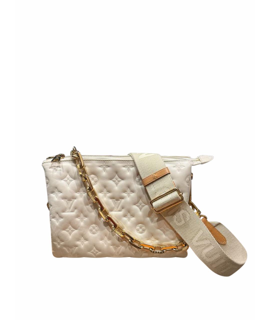 LOUIS VUITTON Белая кожаная сумка через плечо, фото 1