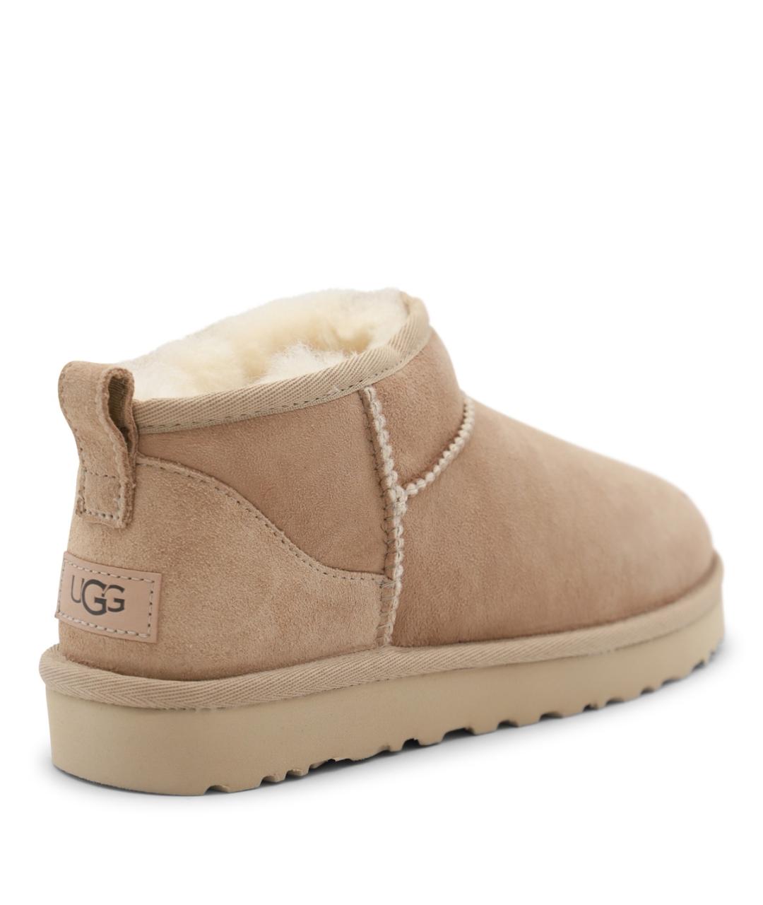 UGG AUSTRALIA Бежевые замшевые сапоги, фото 3