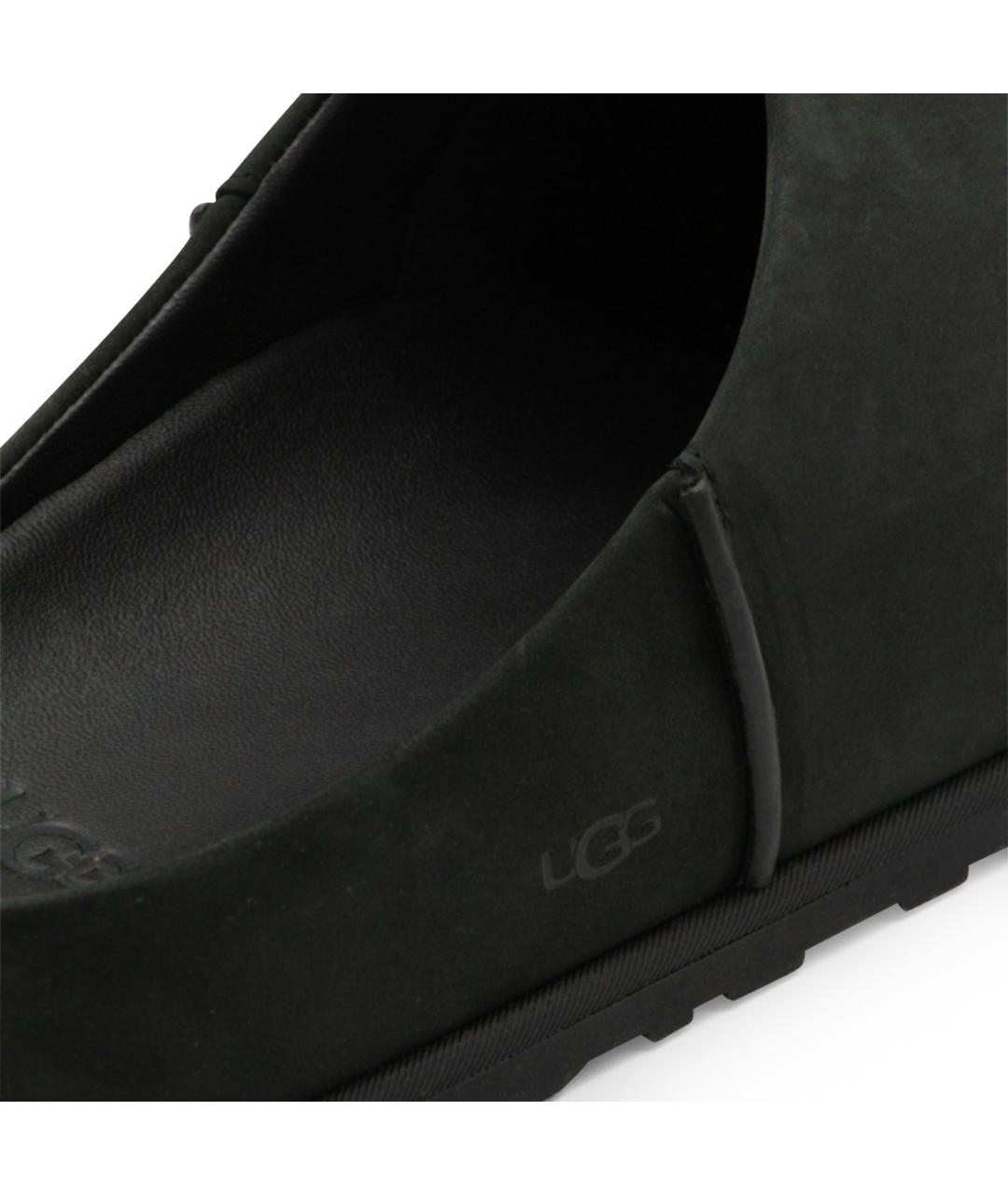 UGG AUSTRALIA Черные кожаные низкие ботинки, фото 4