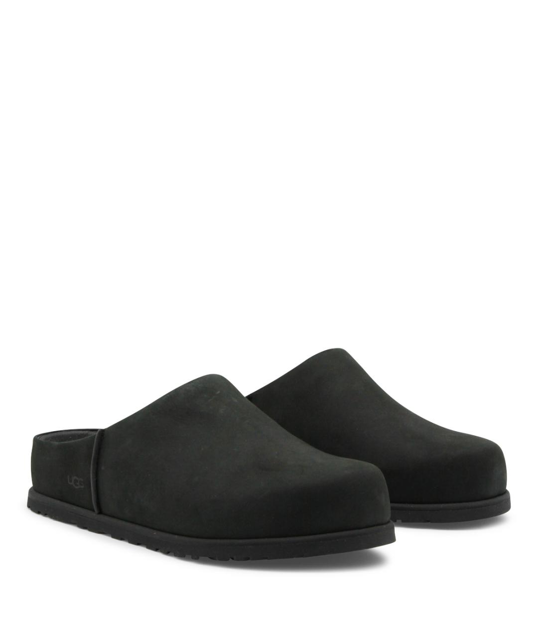 UGG AUSTRALIA Черные кожаные низкие ботинки, фото 2