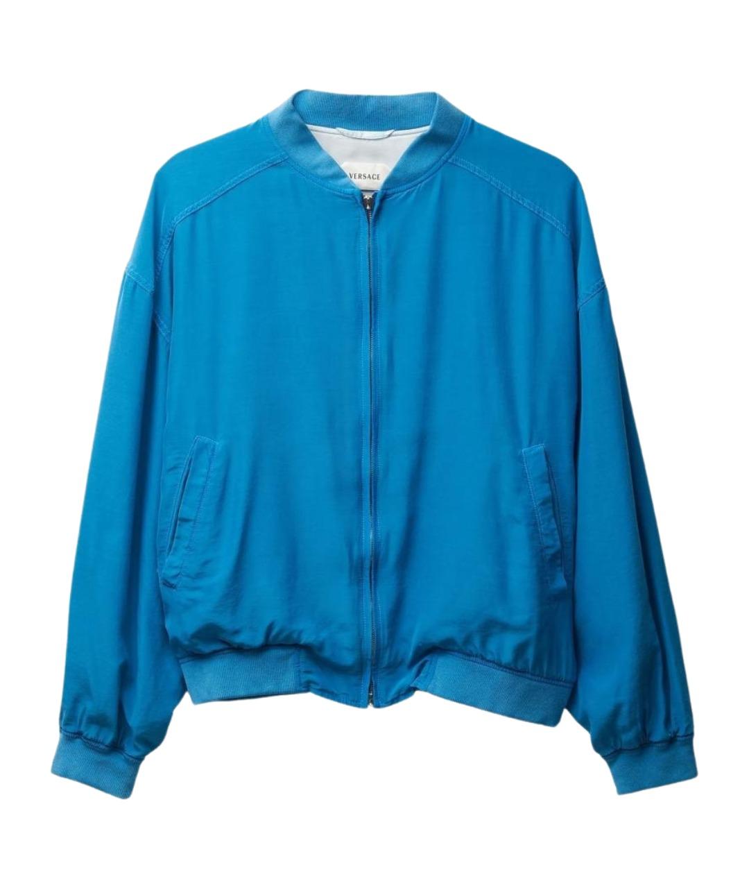 VERSACE Синяя хлопковая куртка, фото 1