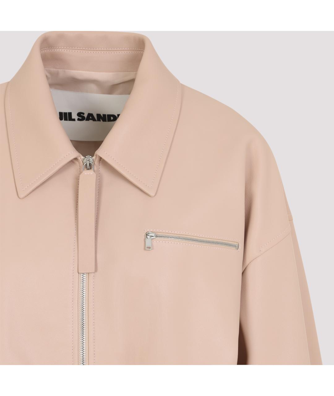 JIL SANDER Розовая кожаная куртка, фото 3