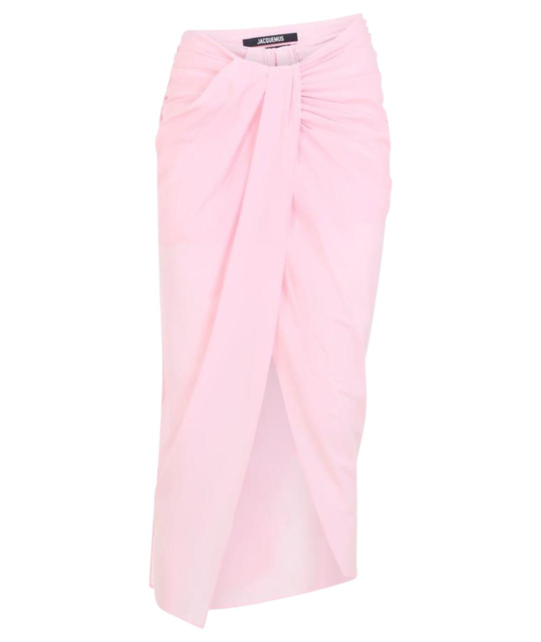 JACQUEMUS Розовая полиэстеровая юбка миди, фото 1