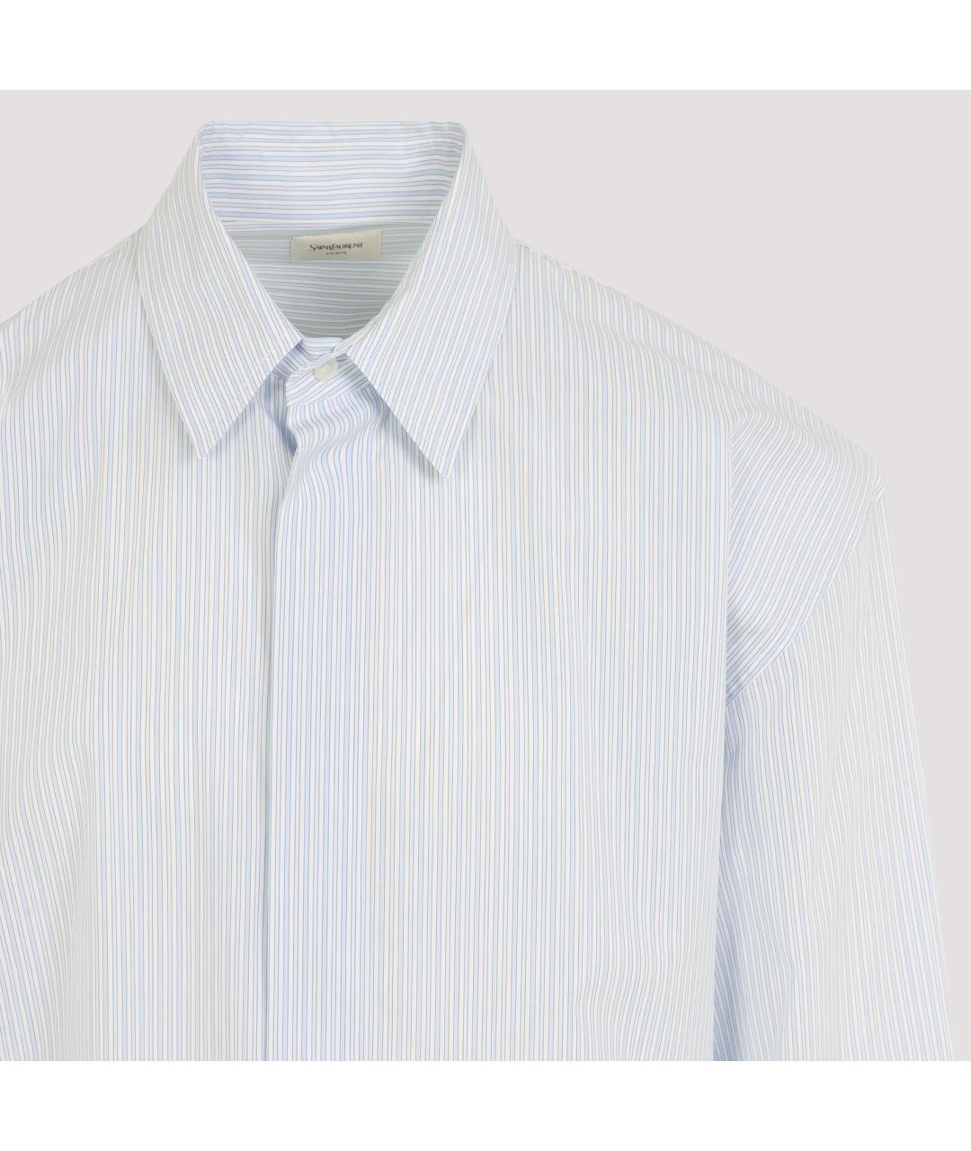 SAINT LAURENT Голубая хлопковая классическая рубашка, фото 3