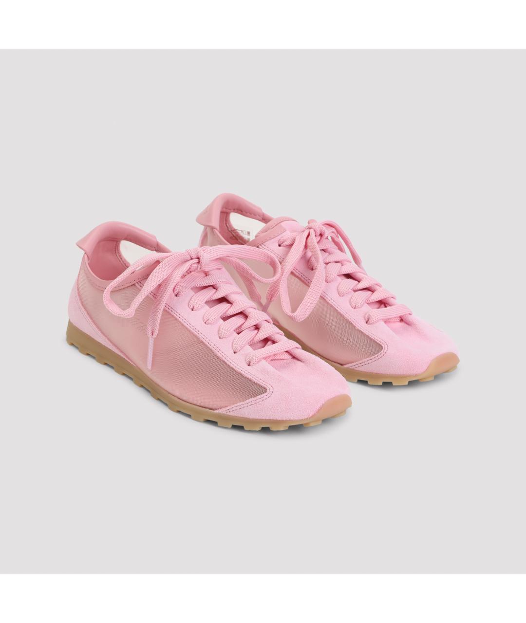 JACQUEMUS Розовые текстильные кроссовки, фото 4