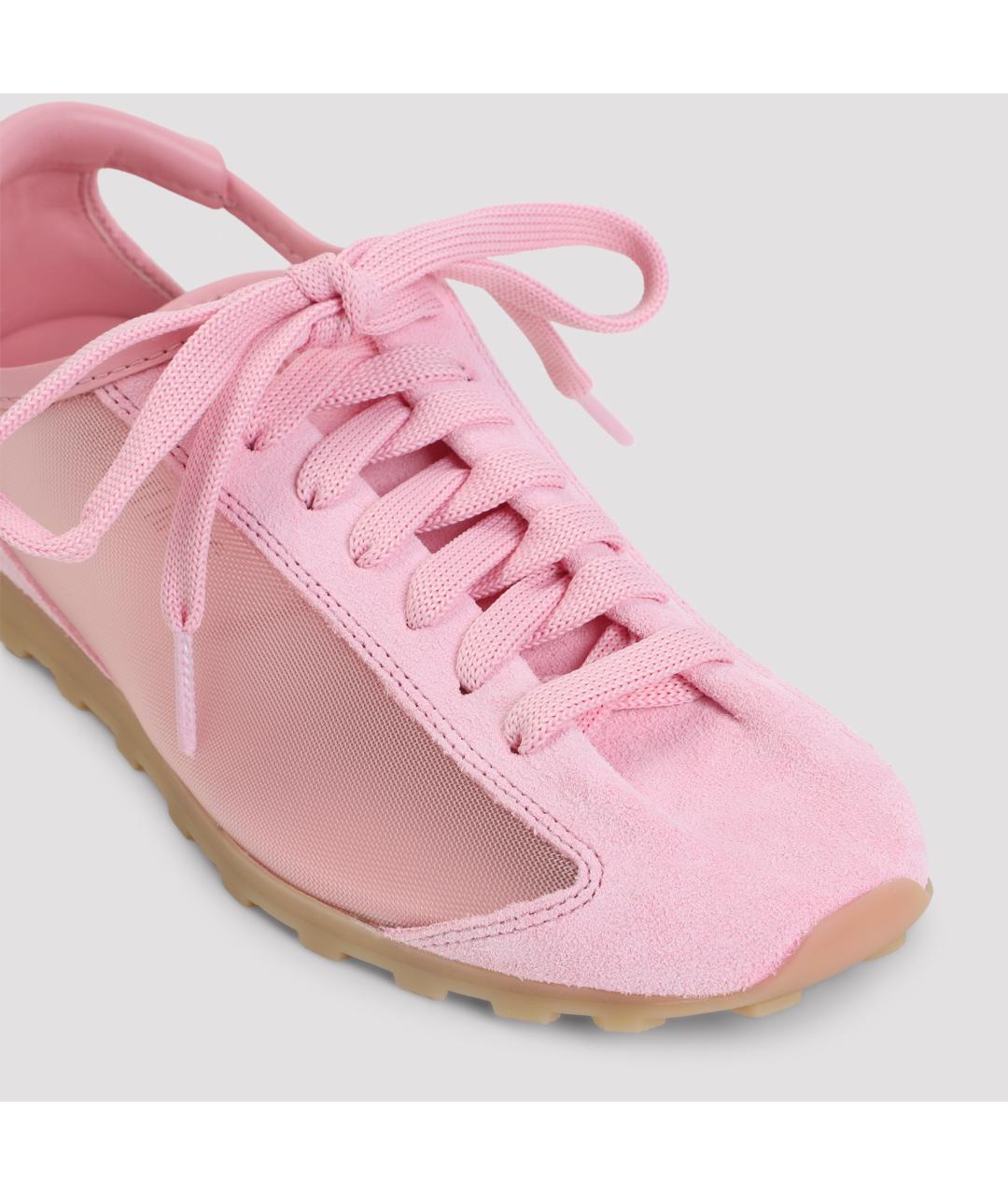 JACQUEMUS Розовые текстильные кроссовки, фото 5