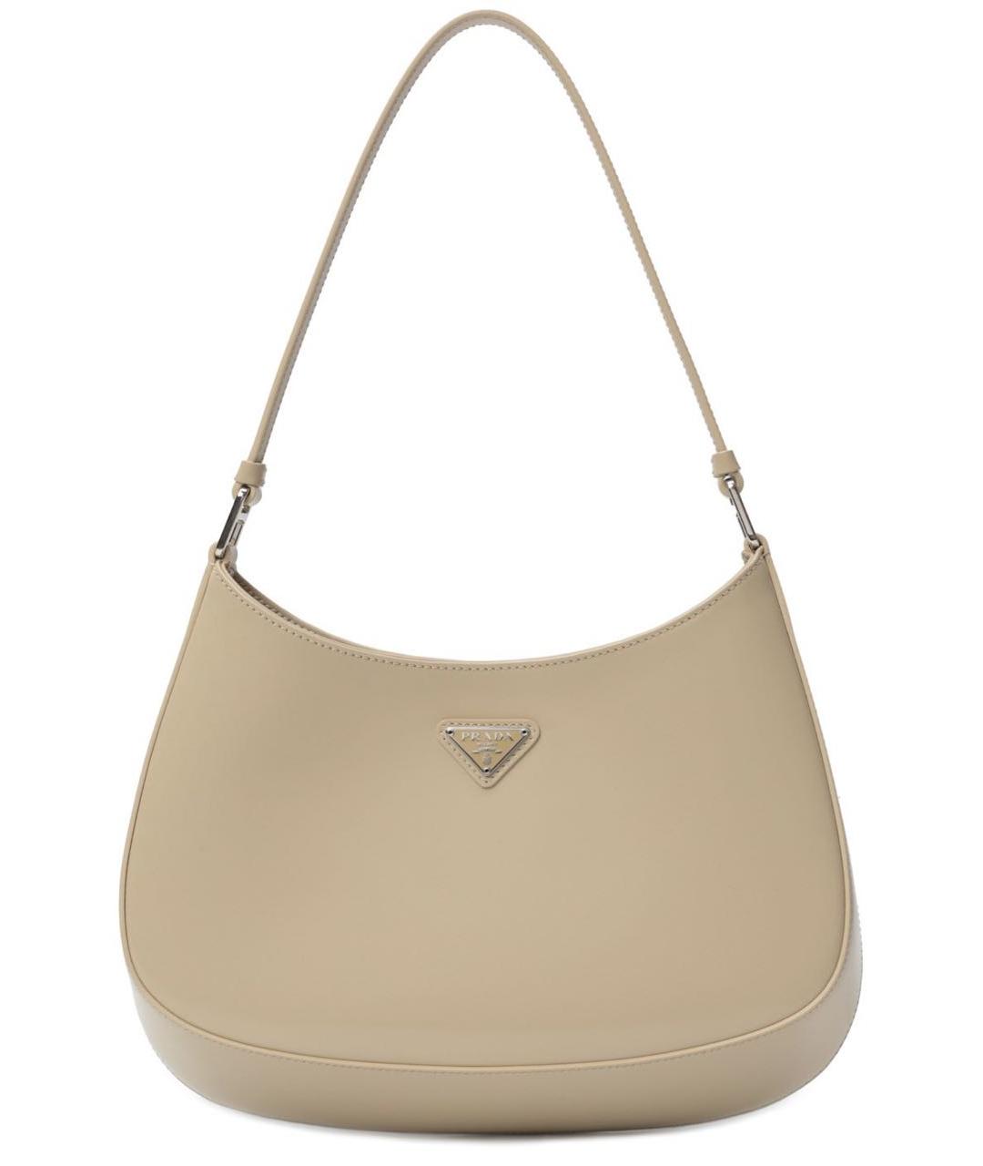 PRADA Бежевая кожаная сумка через плечо, фото 7