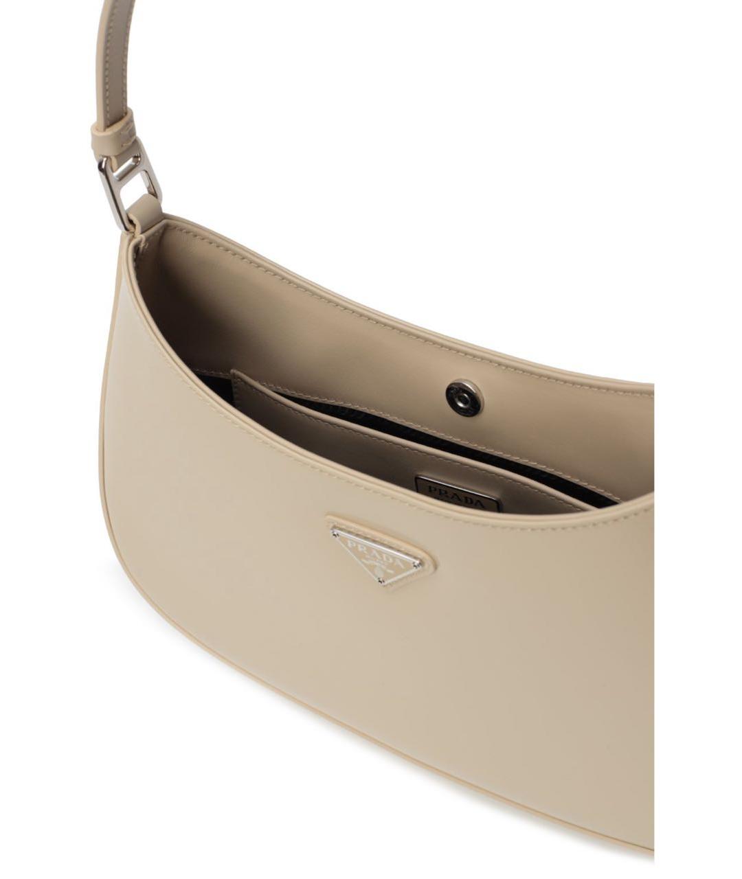 PRADA Бежевая кожаная сумка через плечо, фото 6