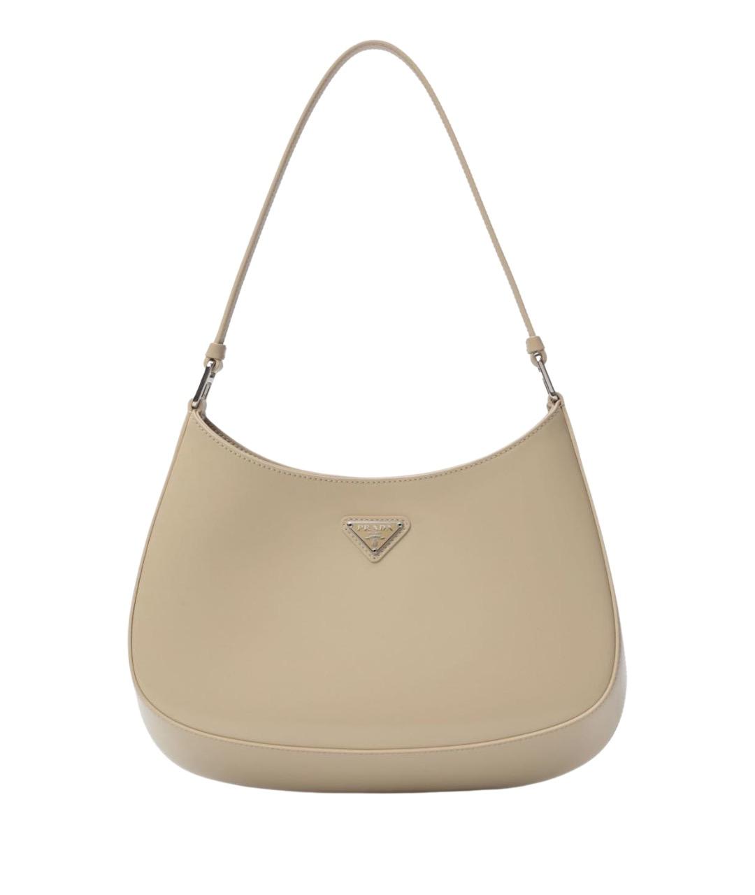 PRADA Бежевая кожаная сумка через плечо, фото 1