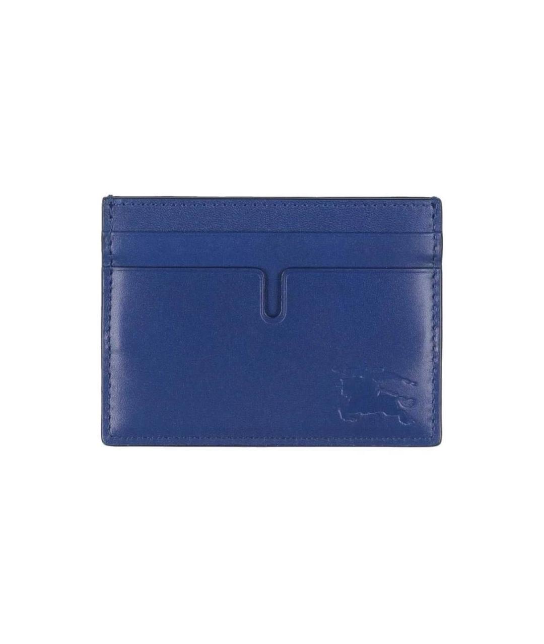 BURBERRY Синий кожаный кардхолдер, фото 1