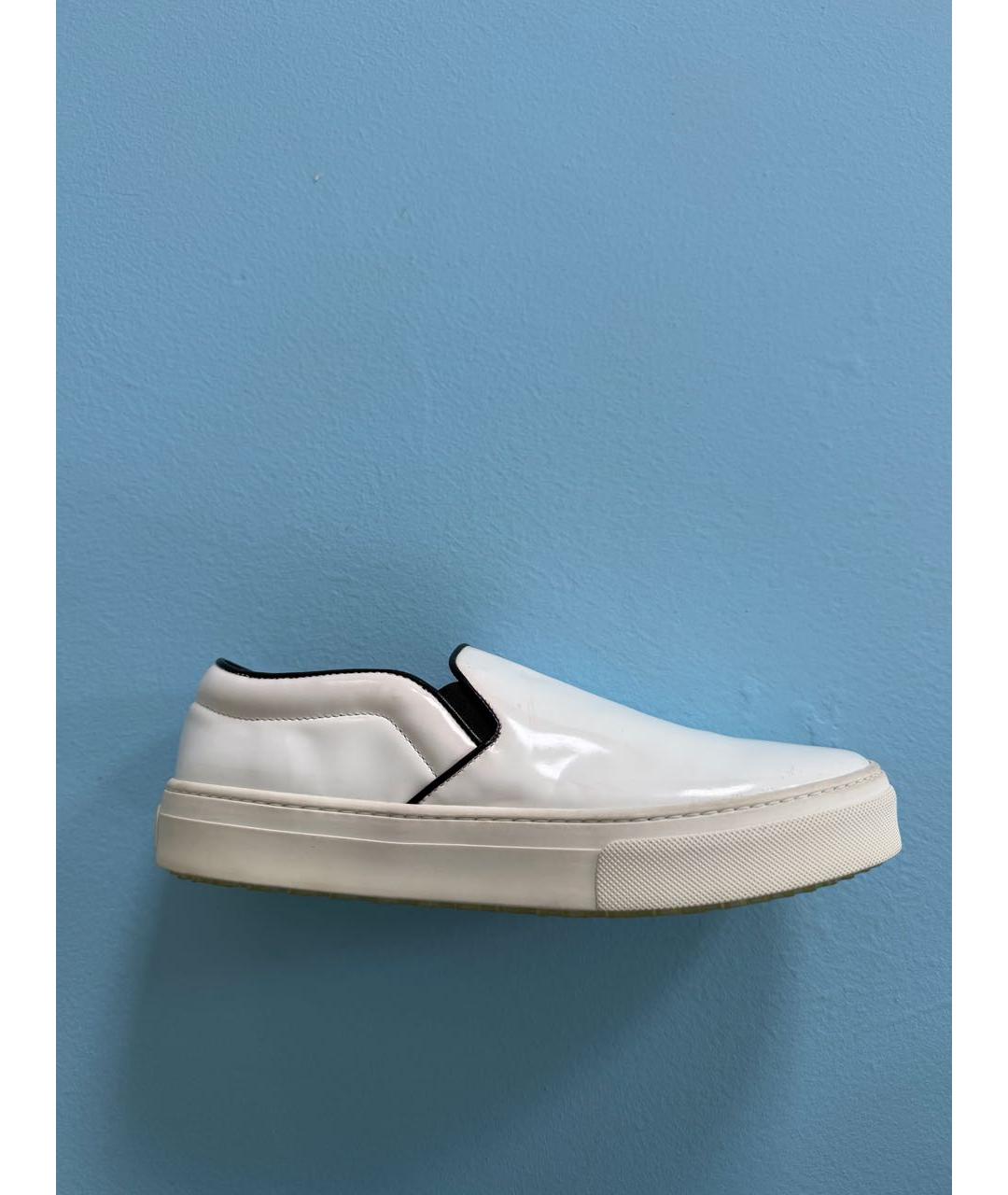 CELINE Белые кожаные слипоны, фото 3