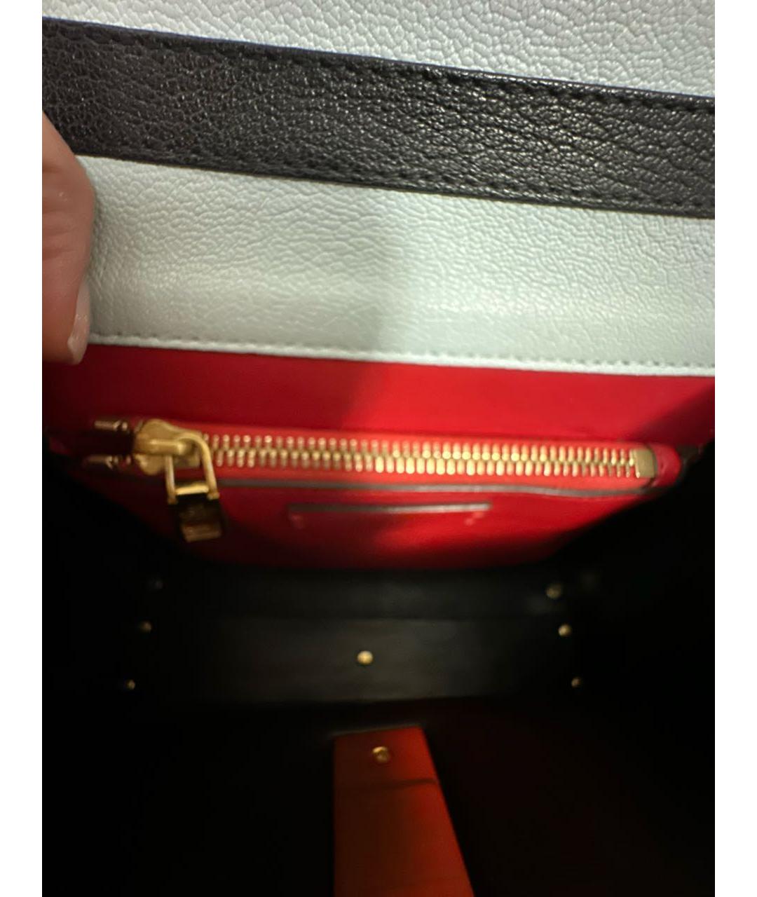 VALENTINO Черная кожаная сумка с короткими ручками, фото 4