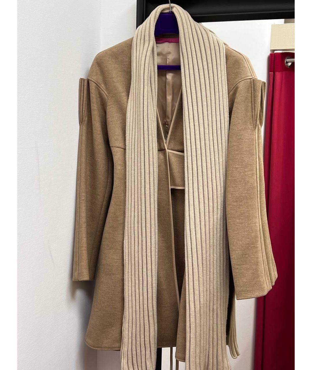 UNGARO Бежевое шерстяное пальто, фото 2