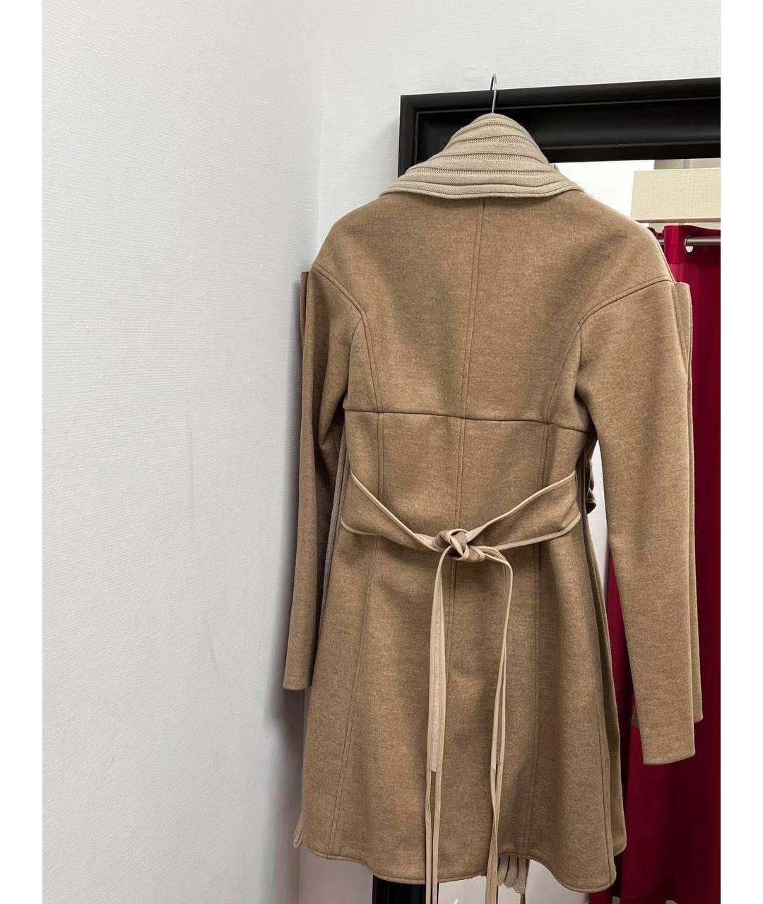 UNGARO Бежевое шерстяное пальто, фото 3