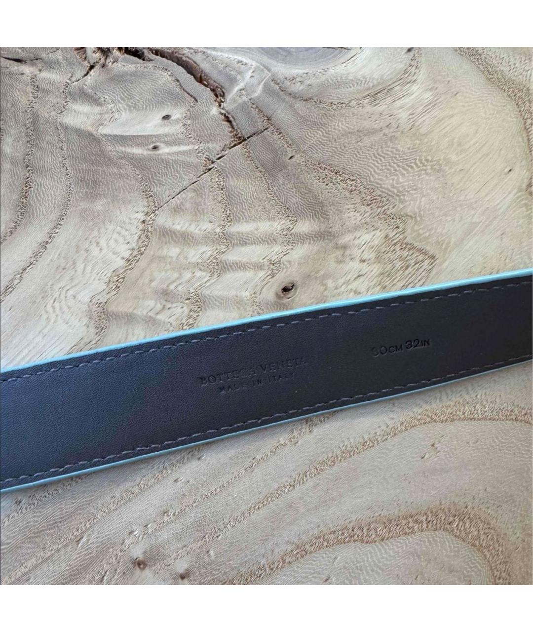 BOTTEGA VENETA Зеленый кожаный ремень, фото 5