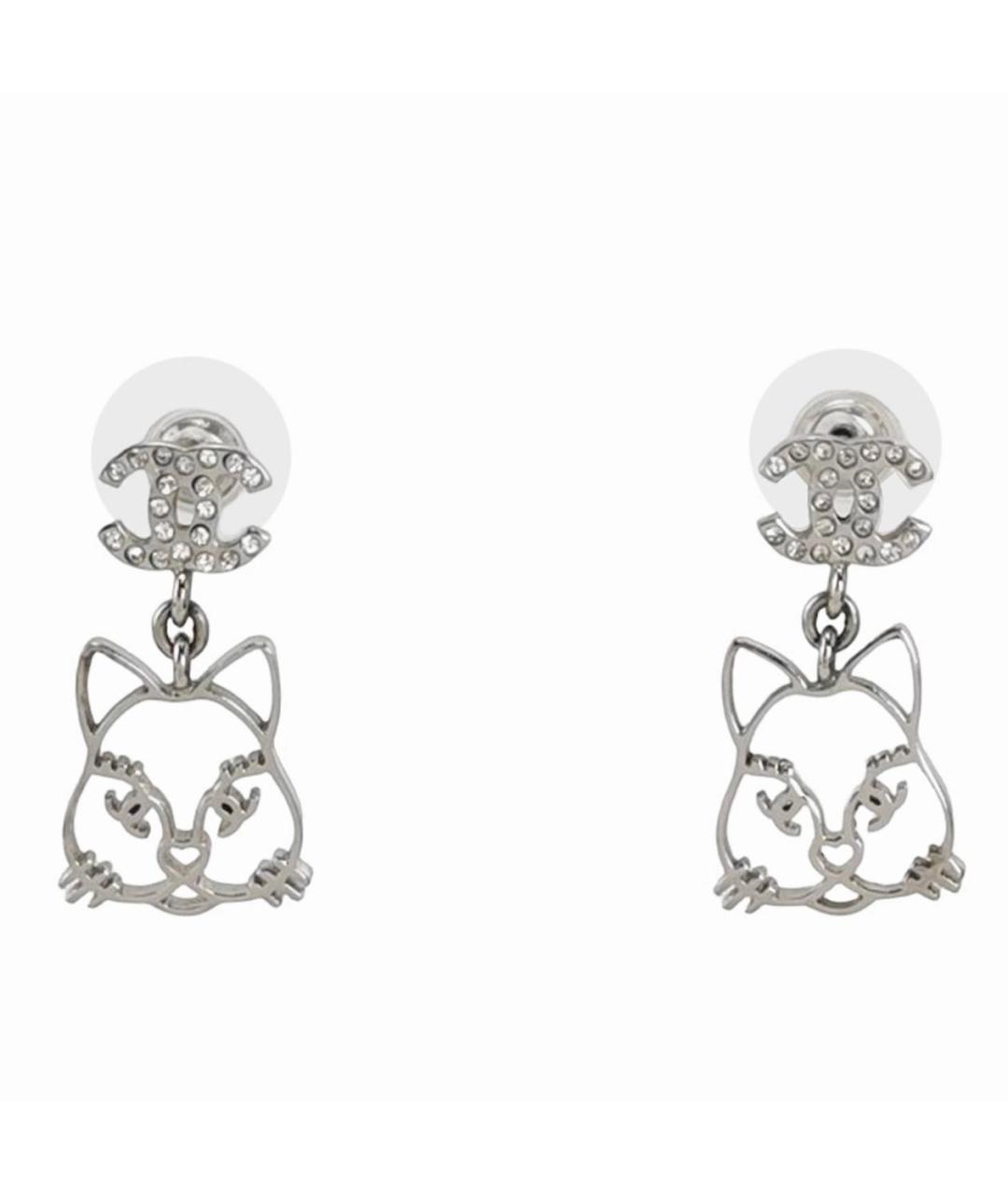 CHANEL Серебряные серьги, фото 1