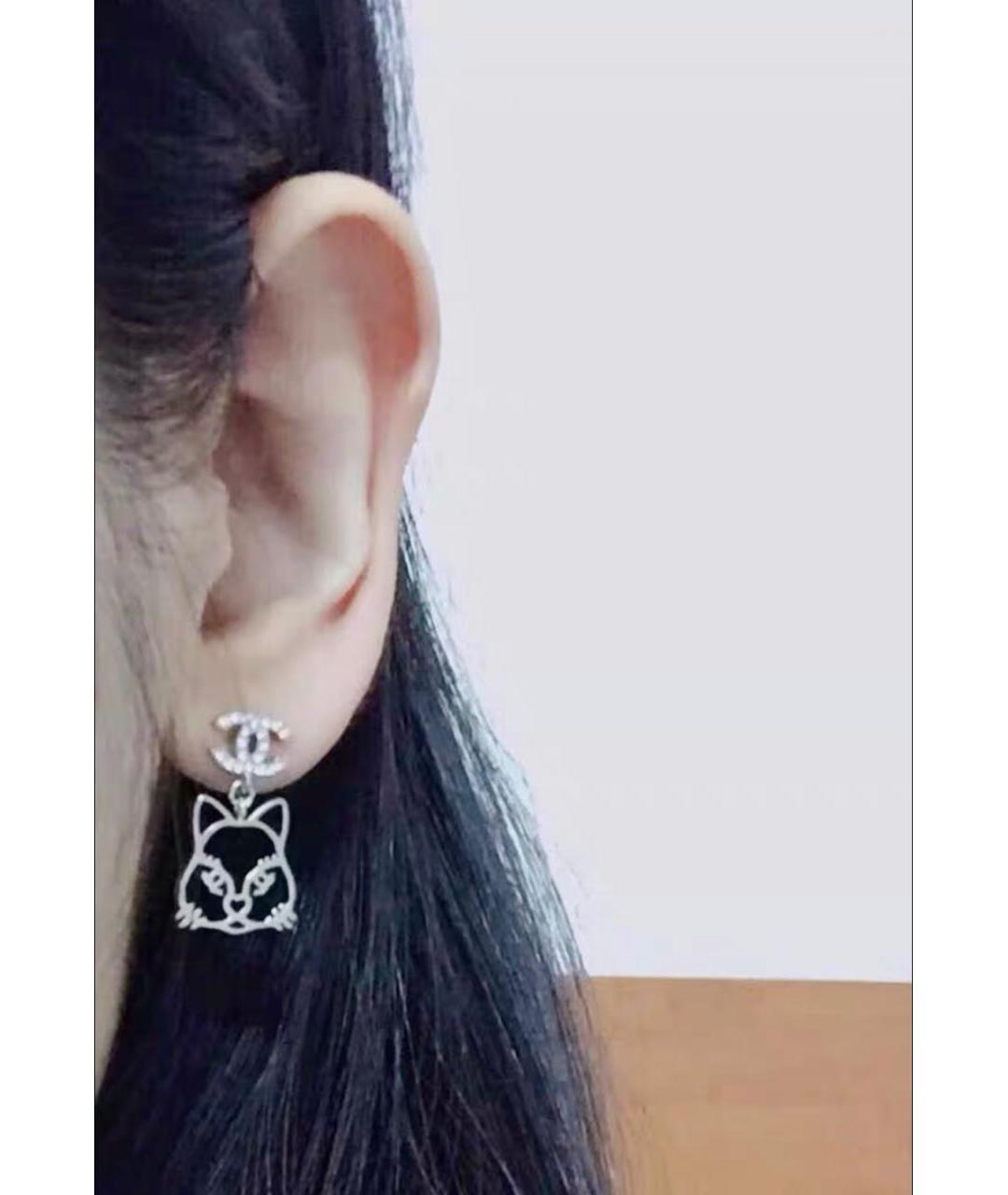 CHANEL Серебряные серьги, фото 3