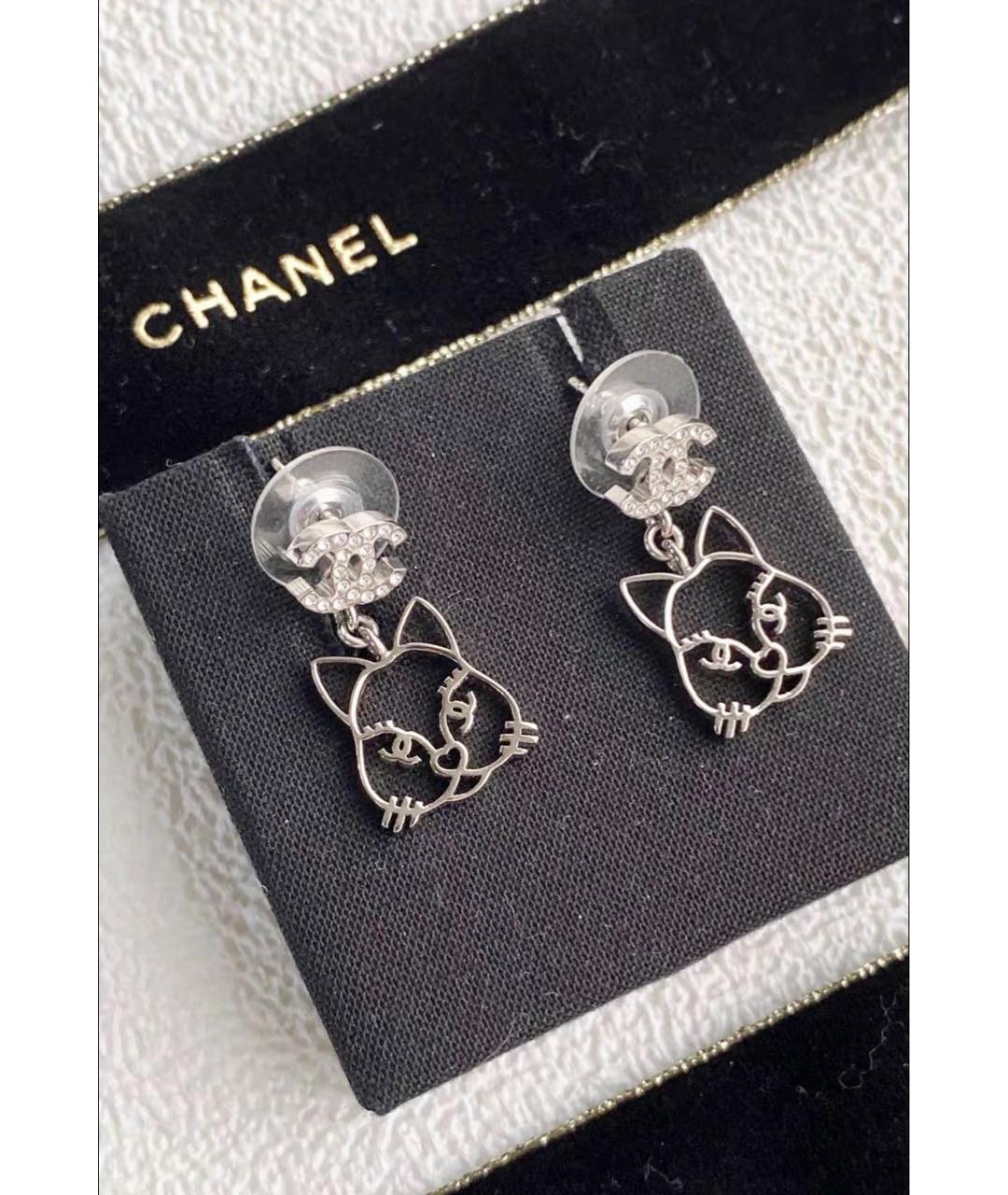 CHANEL Серебряные серьги, фото 4