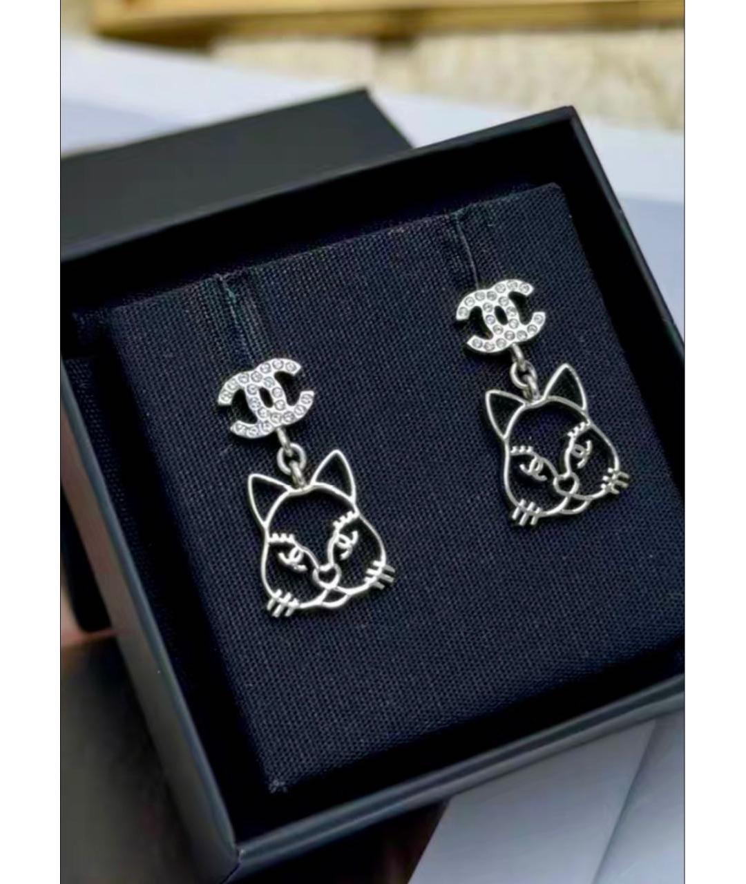 CHANEL Серебряные серьги, фото 2