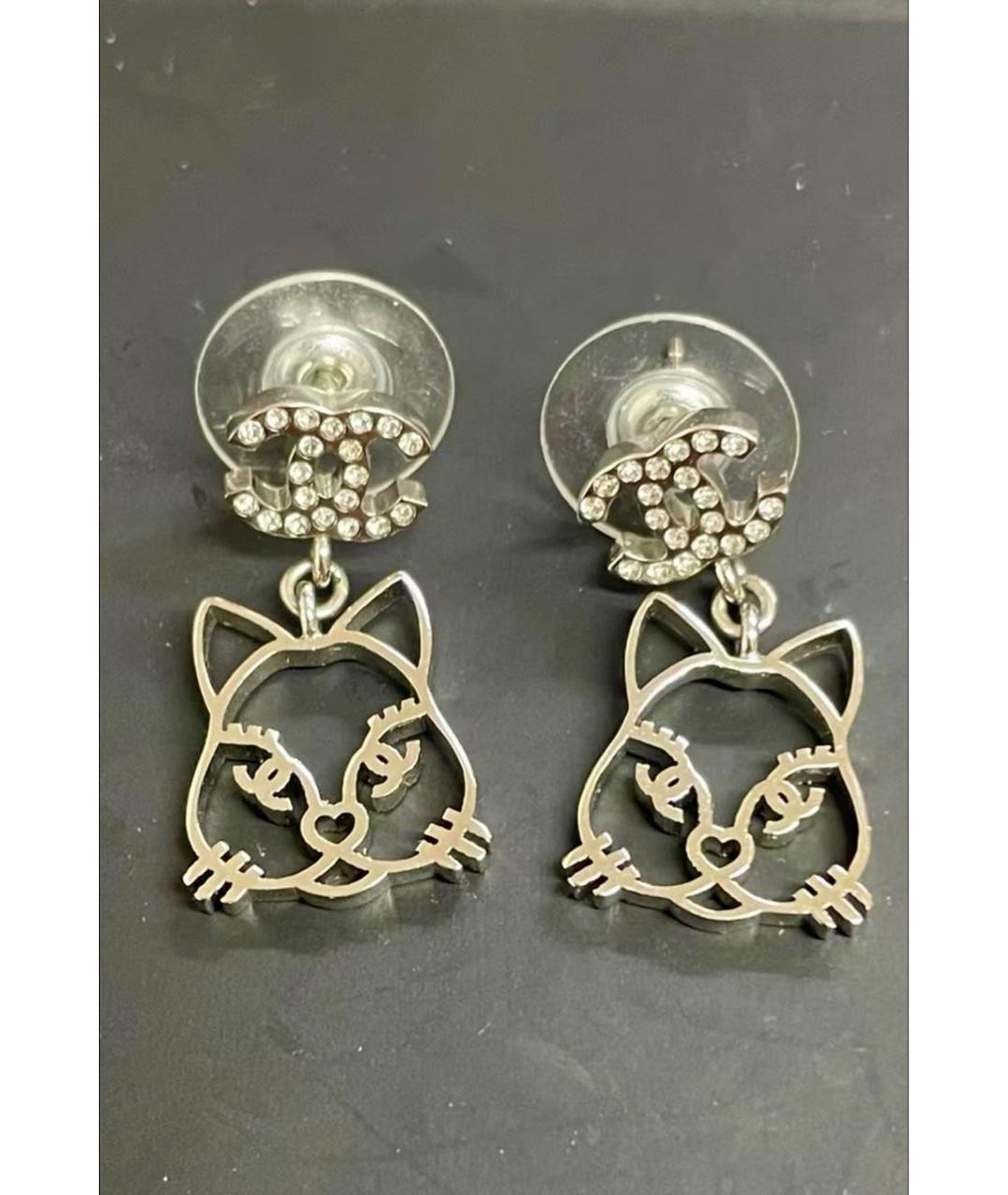 CHANEL Серебряные серьги, фото 5