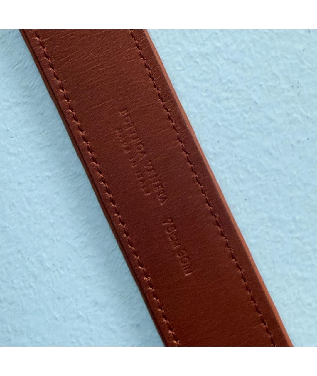 BOTTEGA VENETA Зеленый кожаный ремень, фото 5