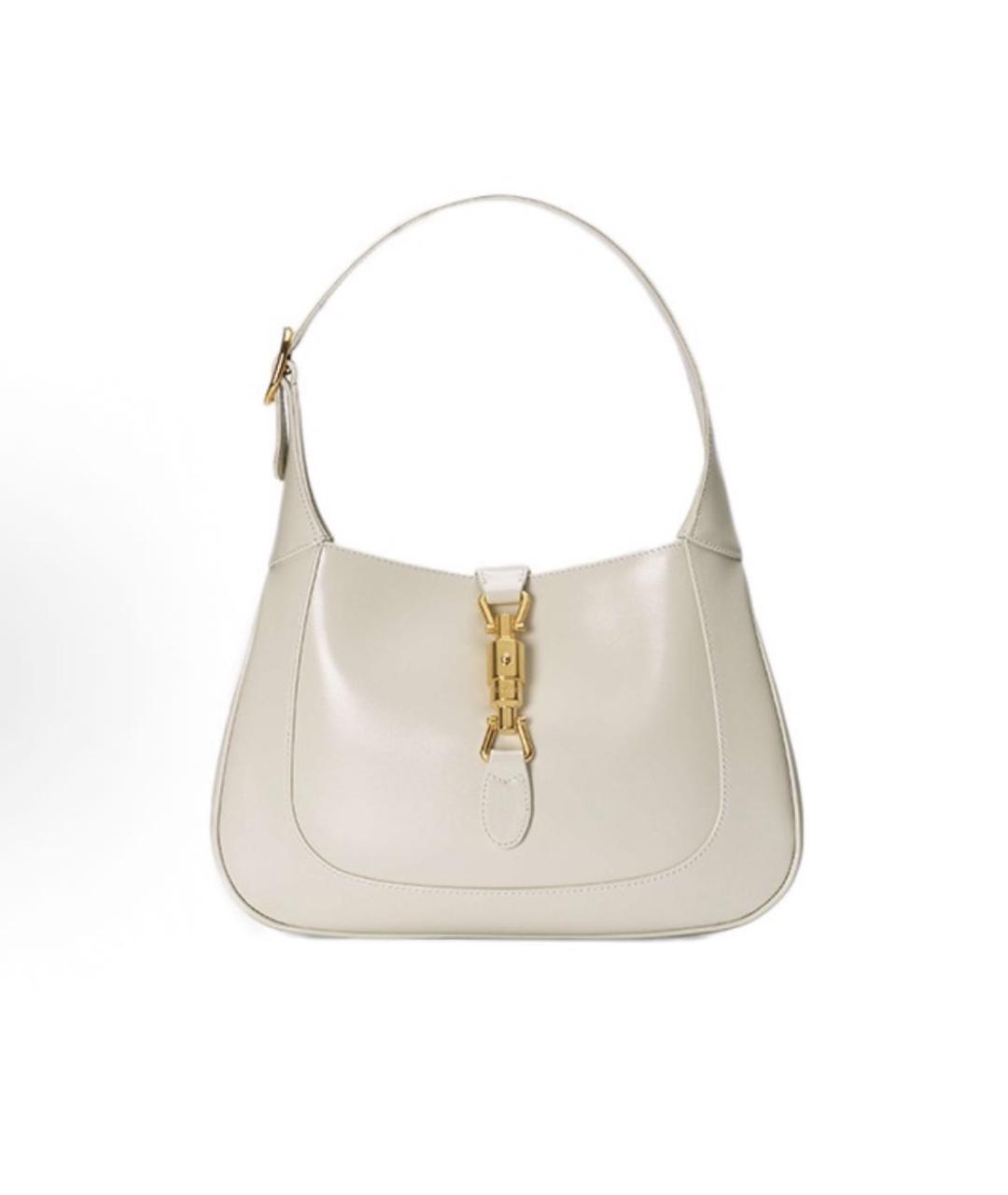 GUCCI Бежевая кожаная сумка с короткими ручками, фото 7