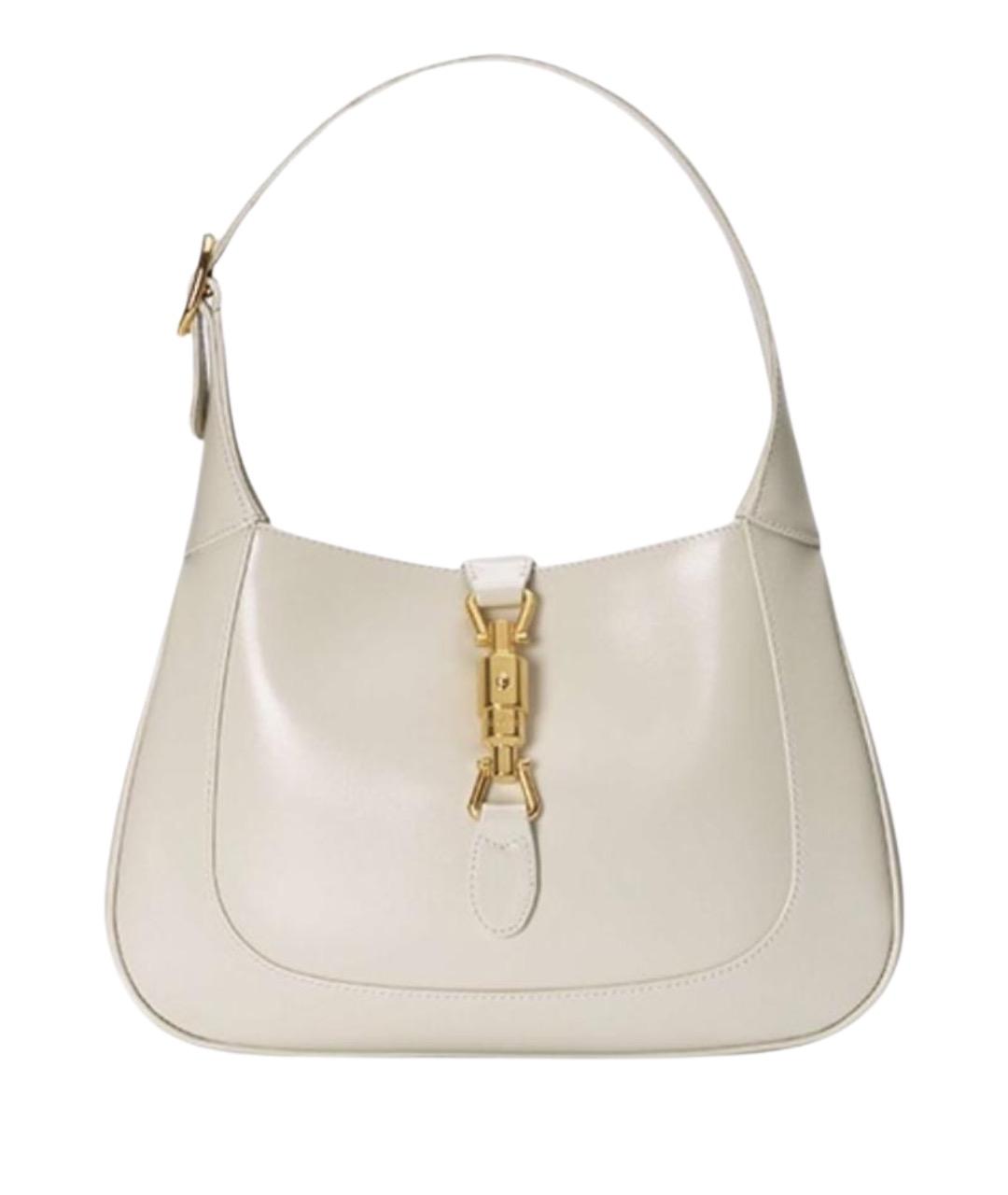 GUCCI Бежевая кожаная сумка с короткими ручками, фото 1