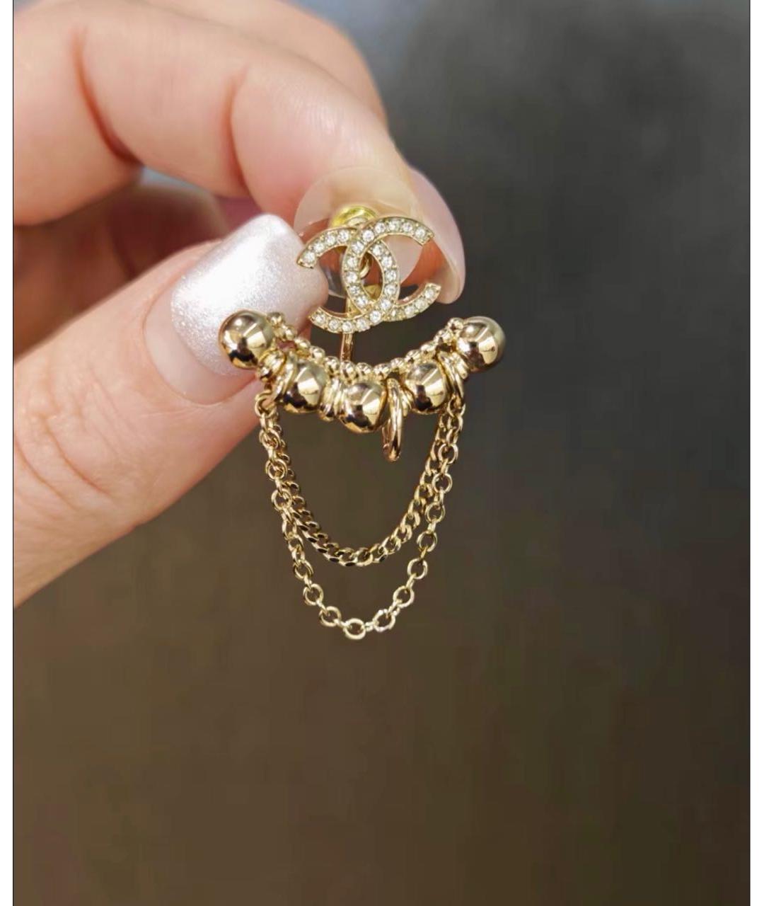 CHANEL Золотые серьги, фото 5