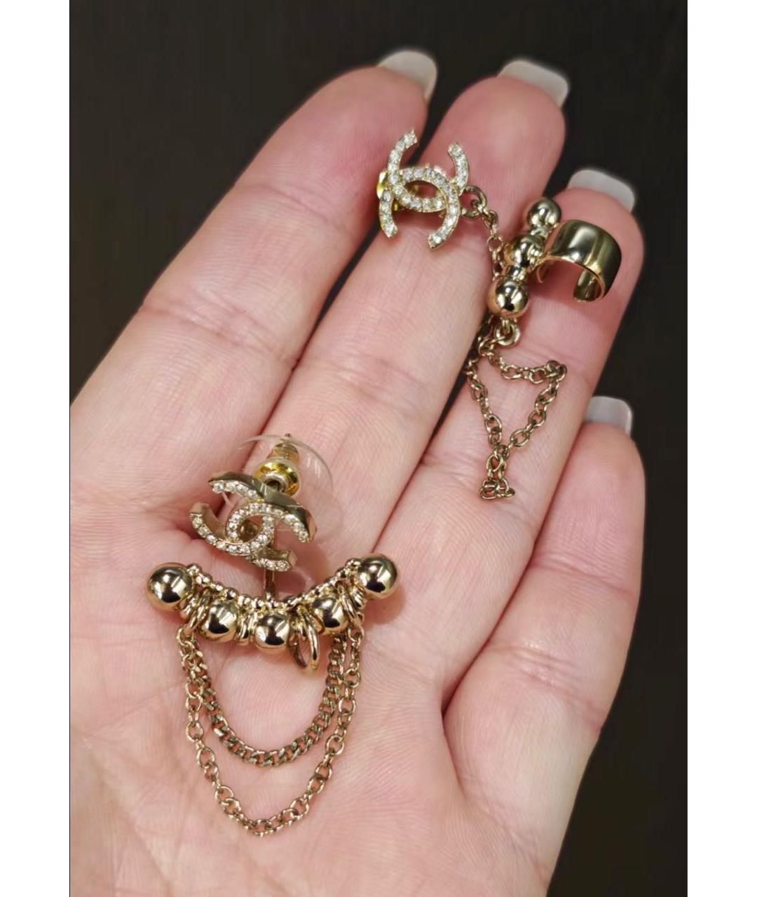 CHANEL Золотые серьги, фото 4