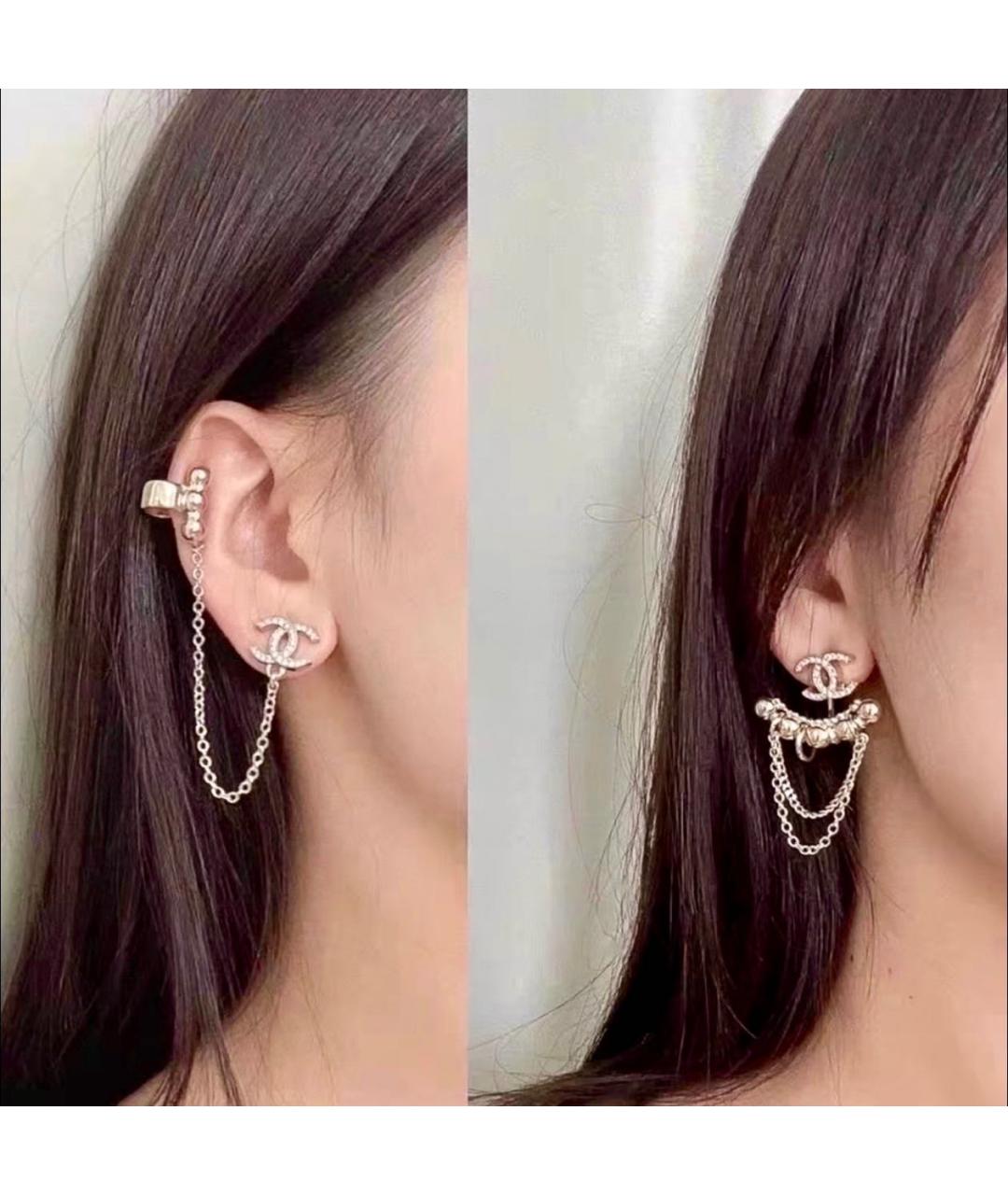 CHANEL Золотые серьги, фото 2