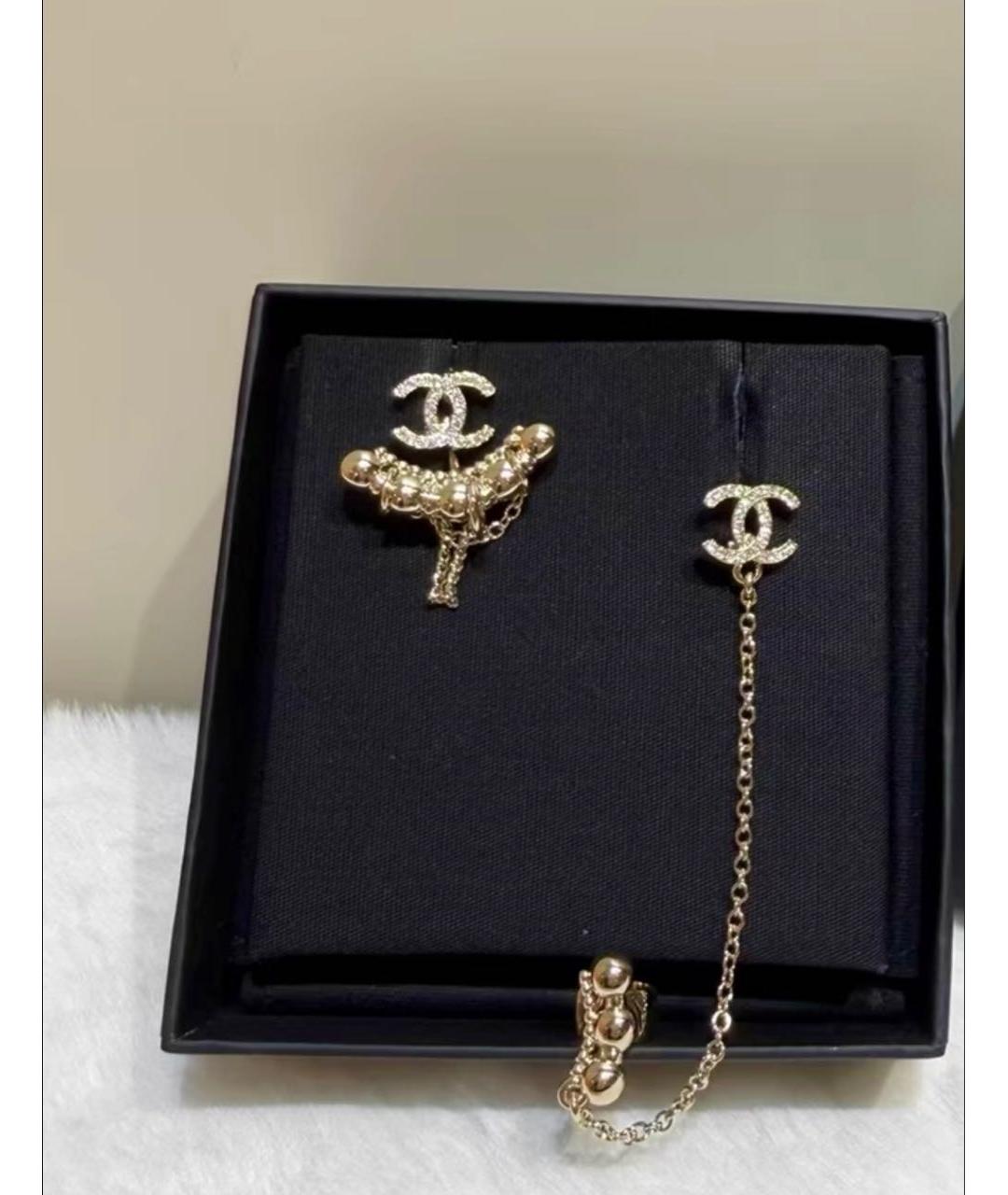 CHANEL Золотые серьги, фото 3