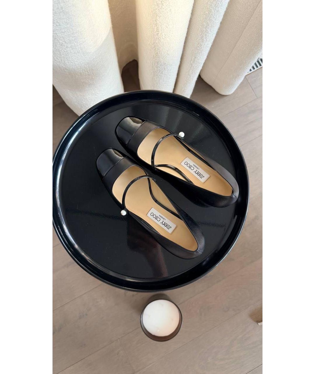 JIMMY CHOO Черные кожаные туфли, фото 2