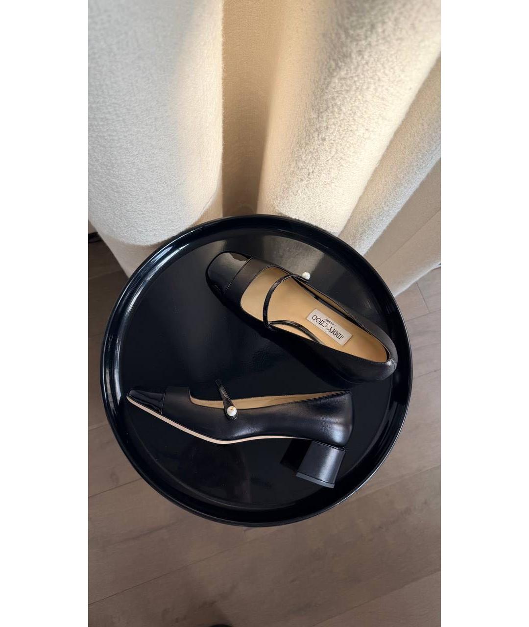 JIMMY CHOO Черные кожаные туфли, фото 5