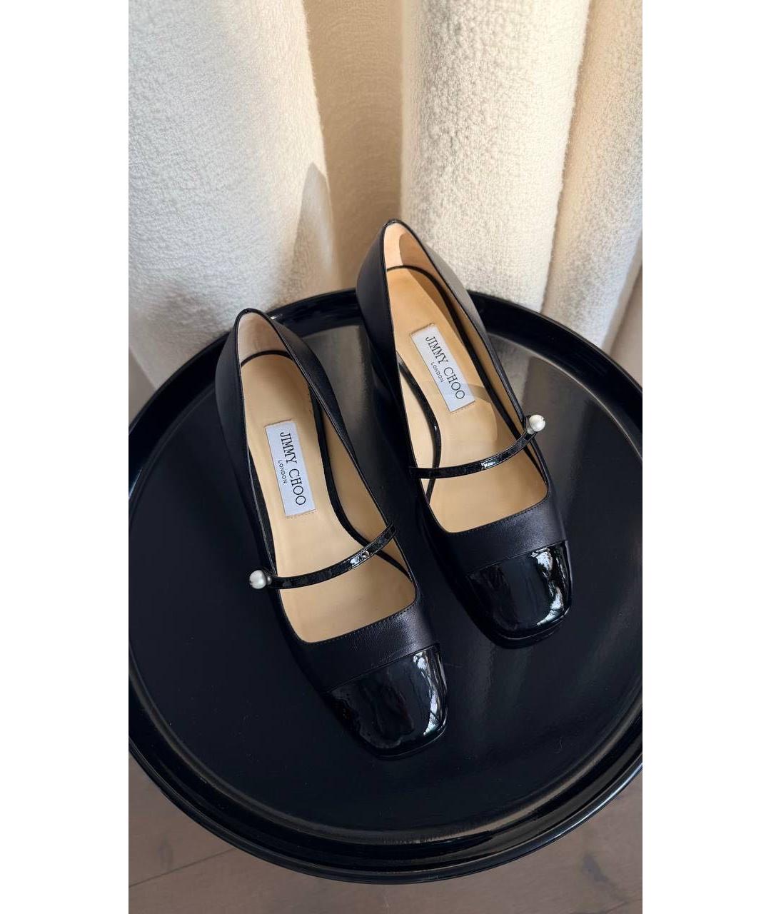 JIMMY CHOO Черные кожаные туфли, фото 3