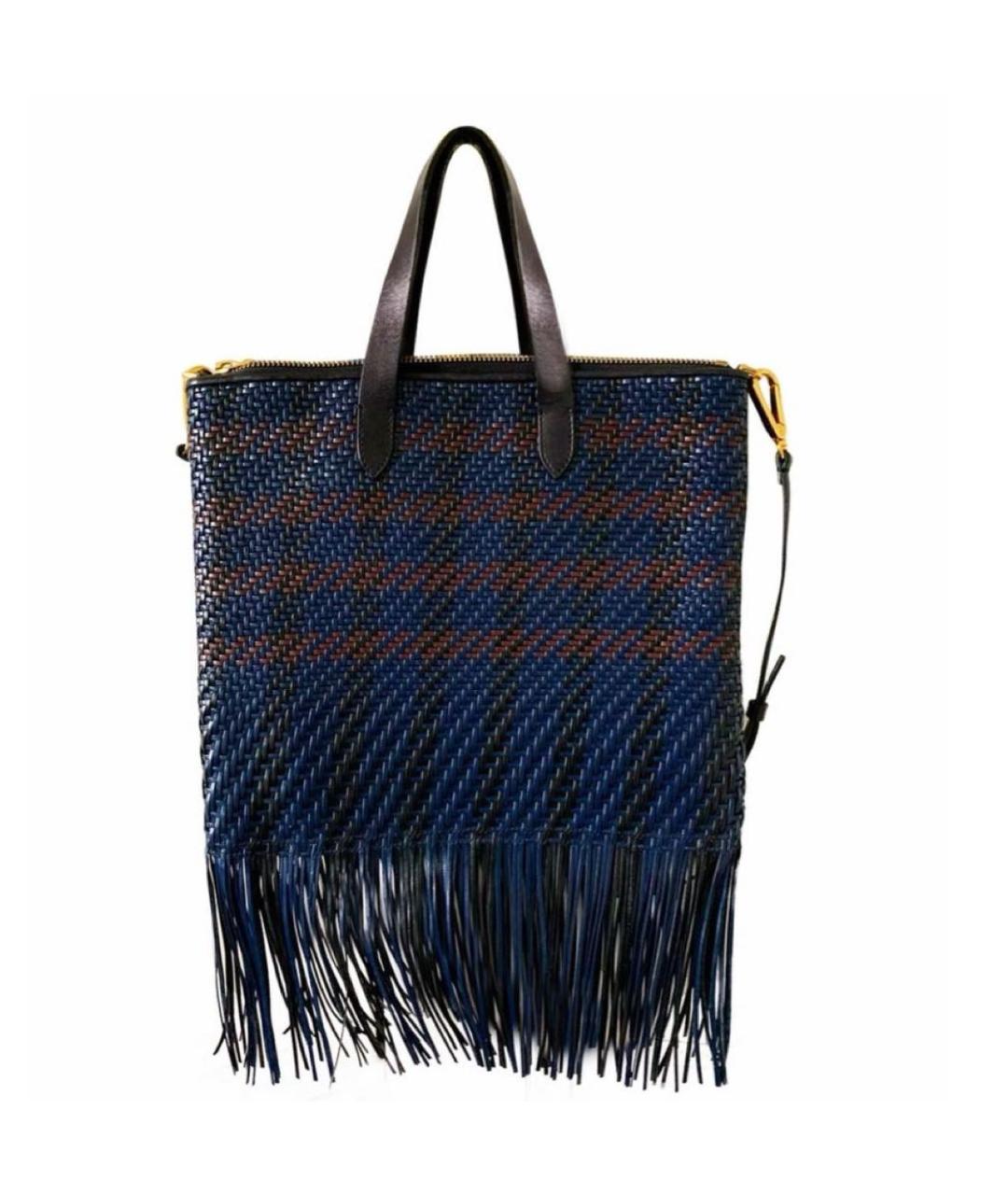 MARNI Темно-синяя сумка тоут, фото 5