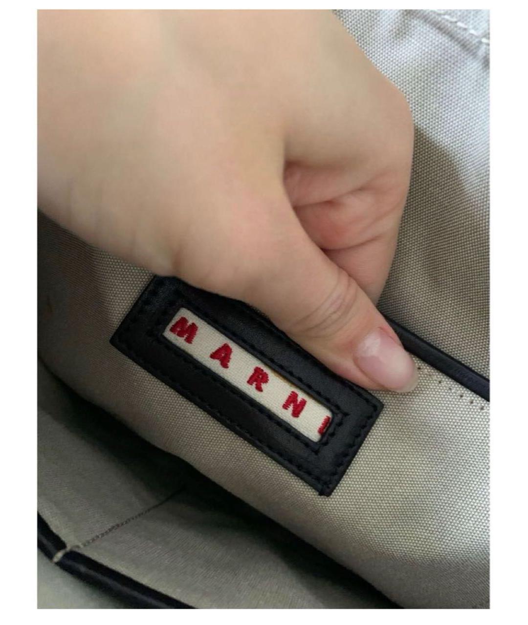 MARNI Темно-синяя сумка тоут, фото 3