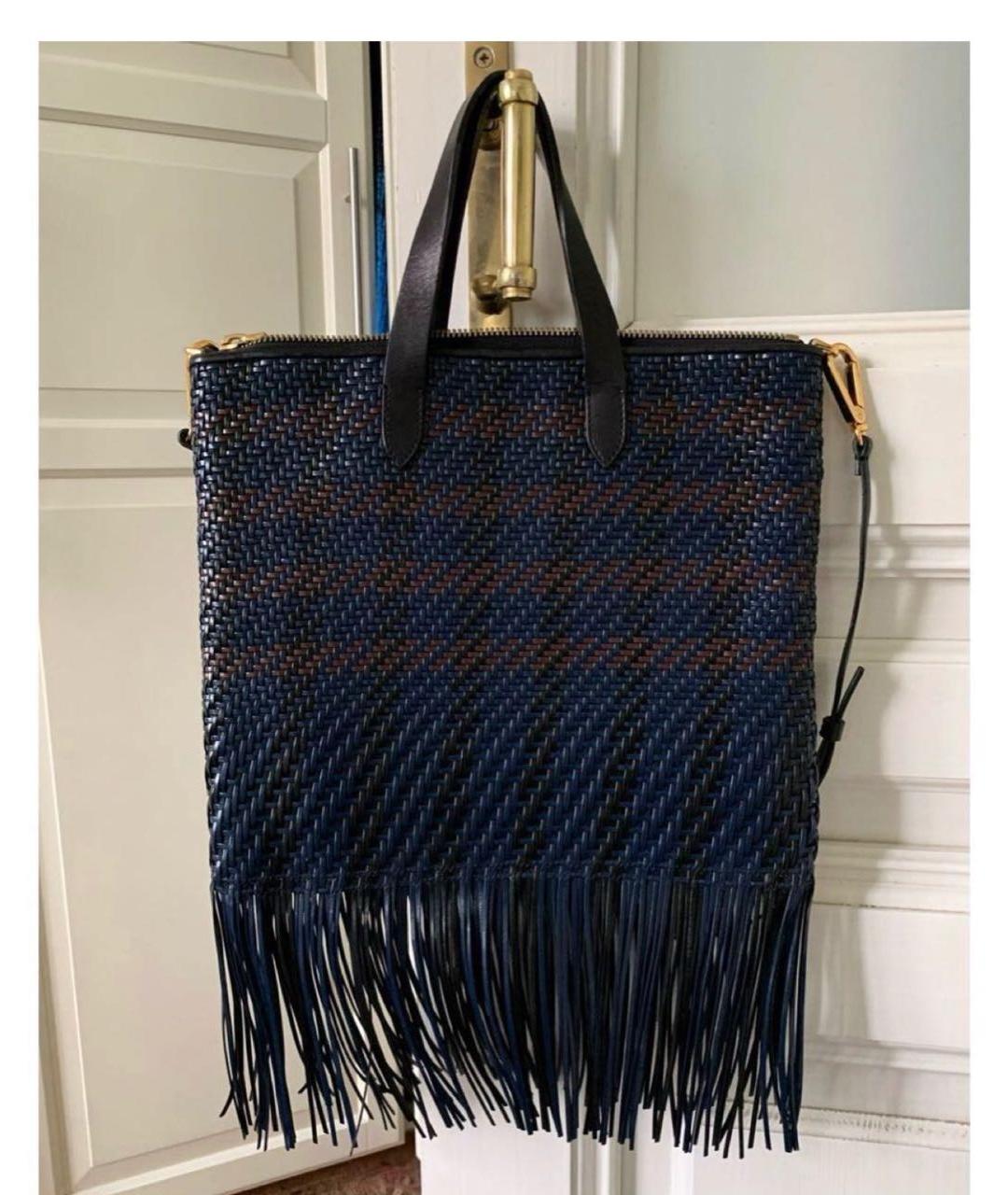 MARNI Темно-синяя сумка тоут, фото 2