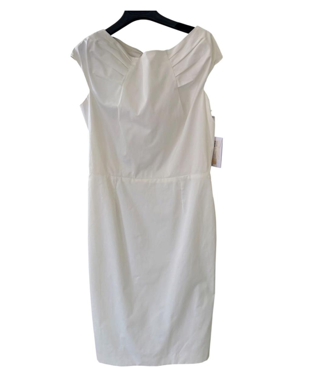 CHRISTIAN DIOR Белое хлопко-эластановое повседневное платье, фото 8