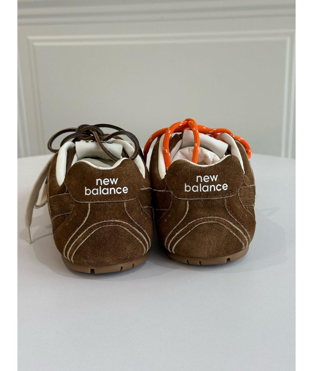MIU MIU Коричневые замшевые кроссовки, фото 4