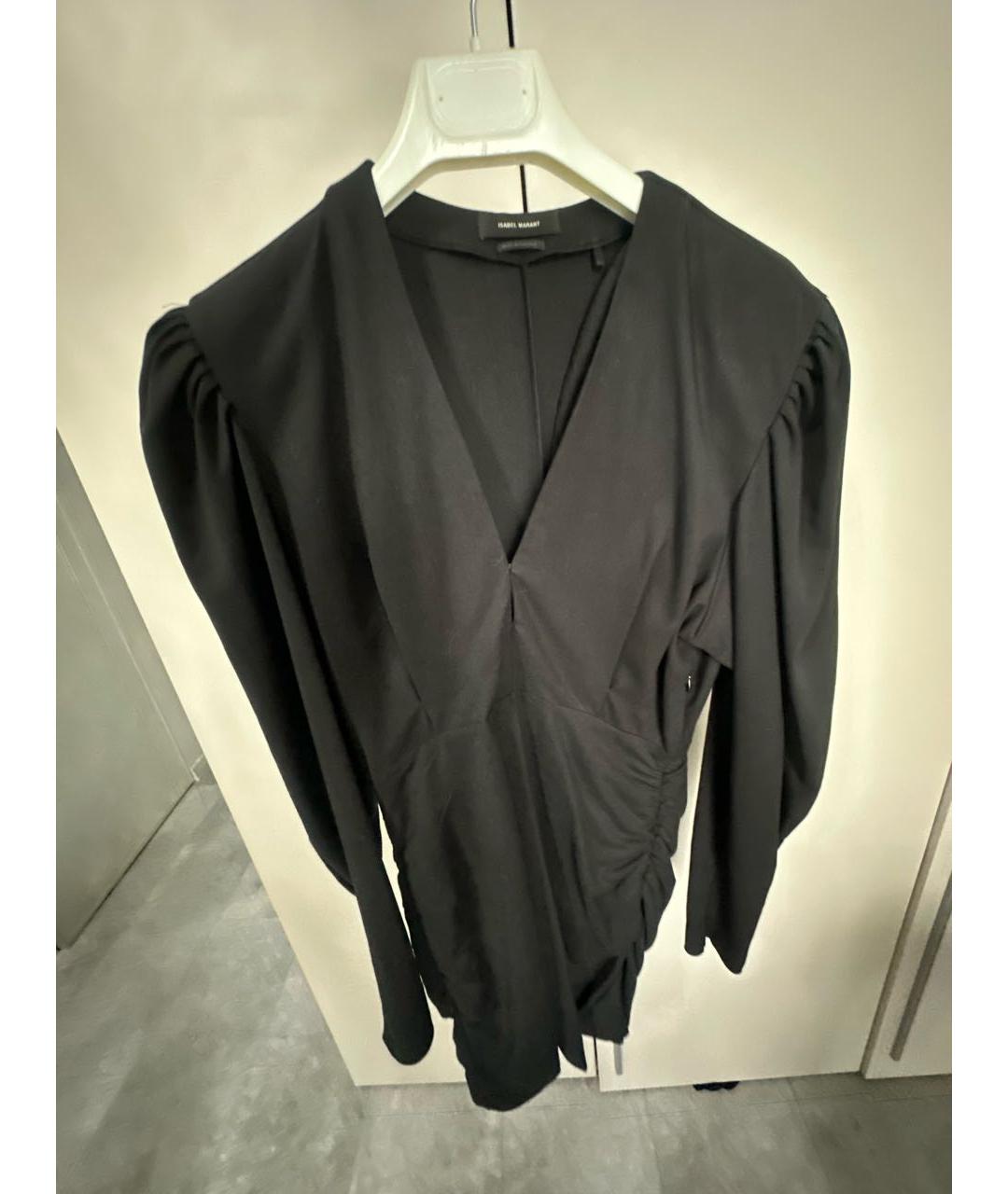 ISABEL MARANT Черное вискозное коктейльное платье, фото 6