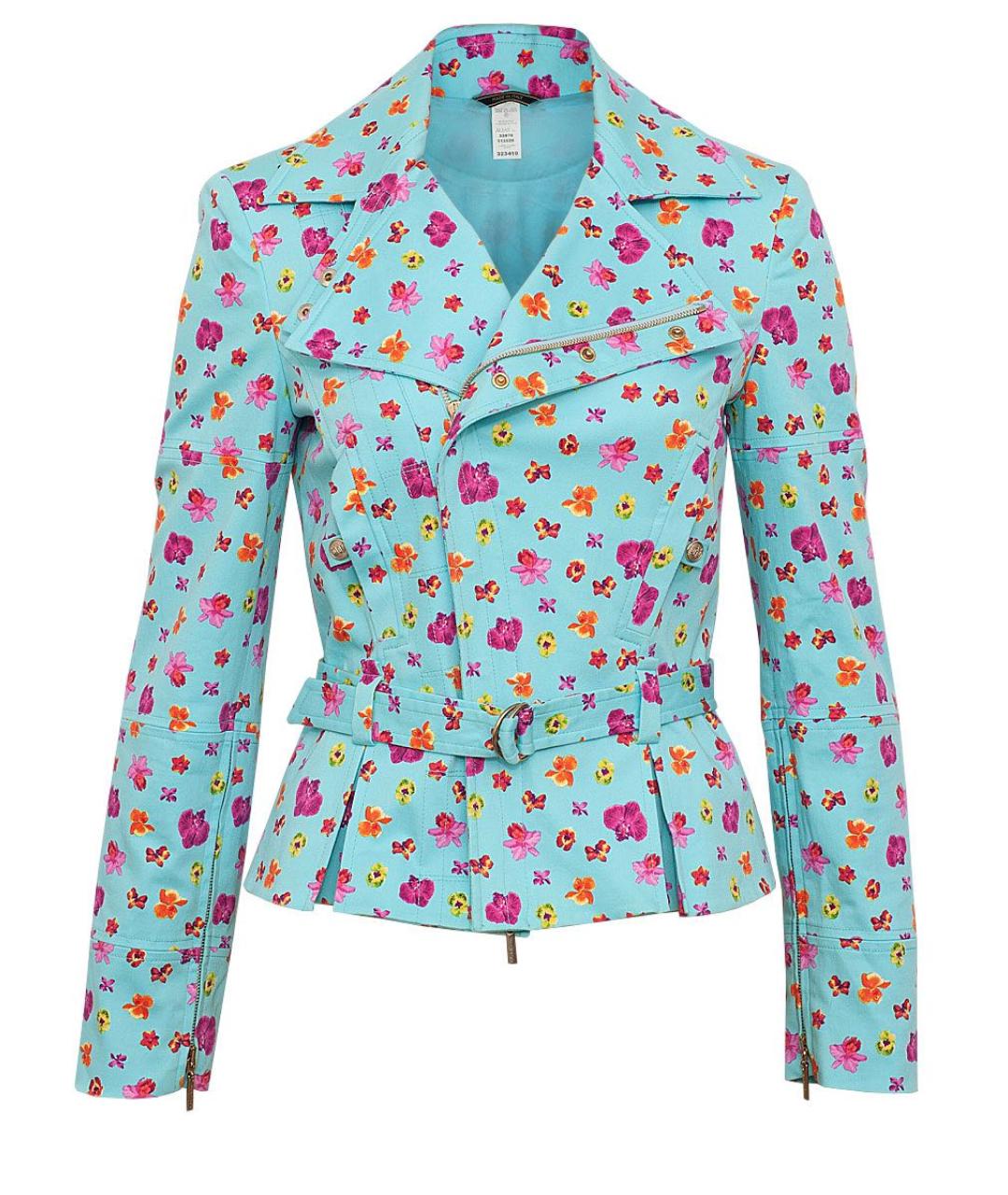 VERSACE Бирюзовая хлопковая куртка, фото 1