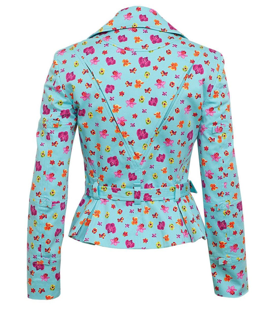 VERSACE Бирюзовая хлопковая куртка, фото 2