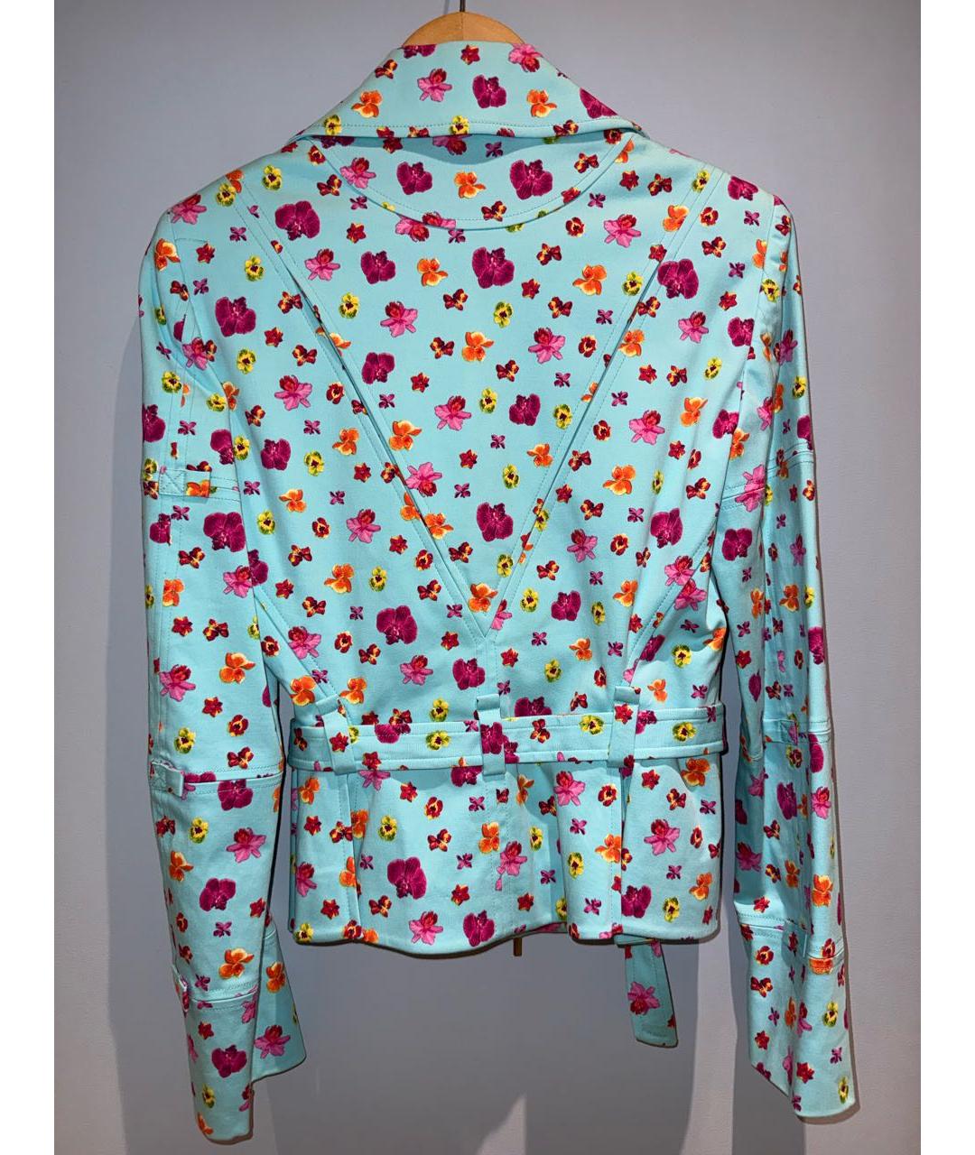 VERSACE Бирюзовая хлопковая куртка, фото 7