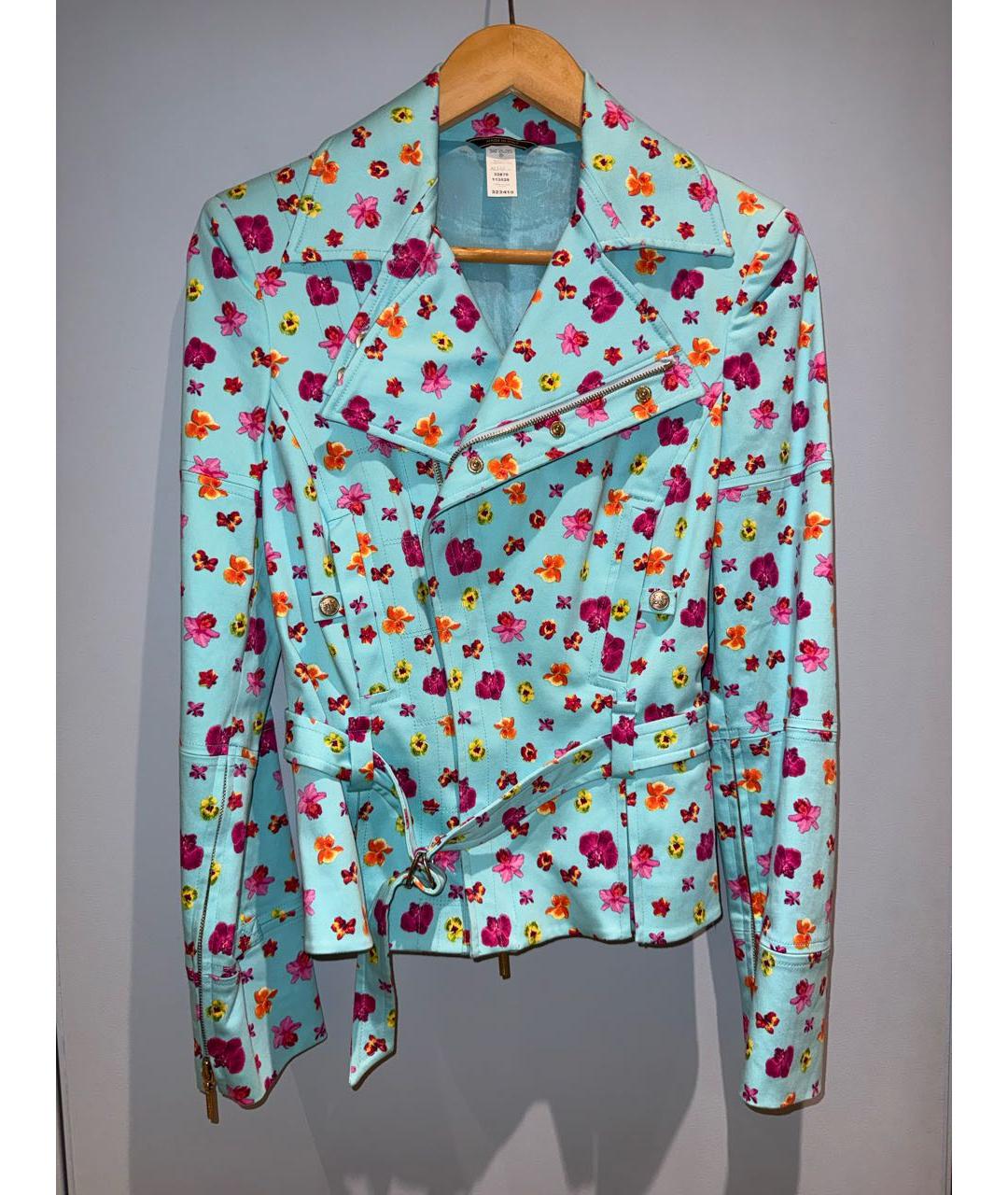 VERSACE Бирюзовая хлопковая куртка, фото 6