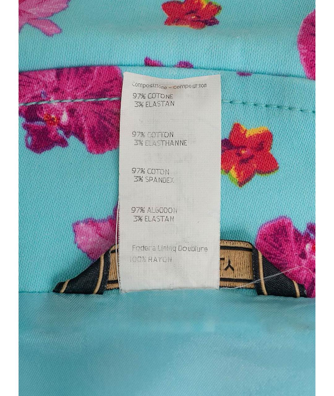 VERSACE Бирюзовая хлопковая куртка, фото 5